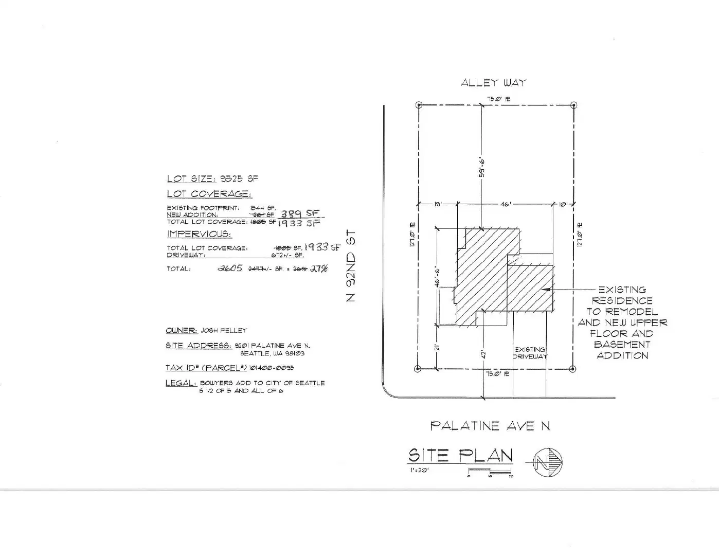 Site plan for 9201 Palatine Ave N