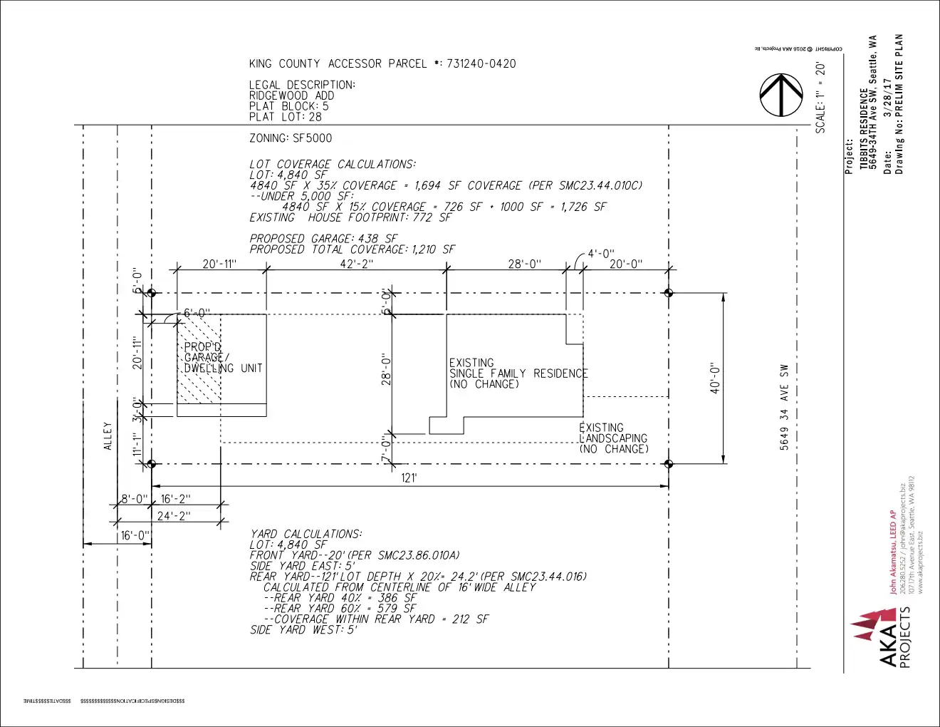 Site plan for 5649 34th Ave SW