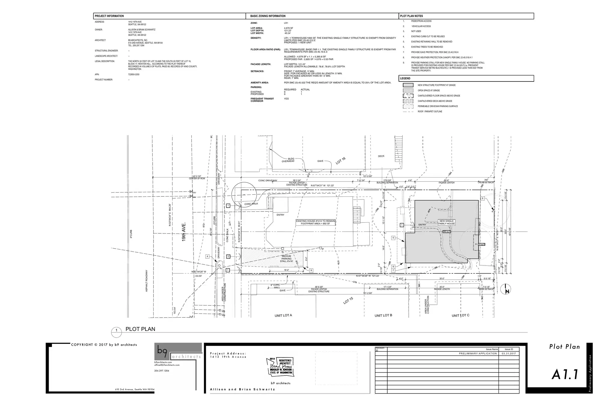 Site plan for 1412 19th Ave