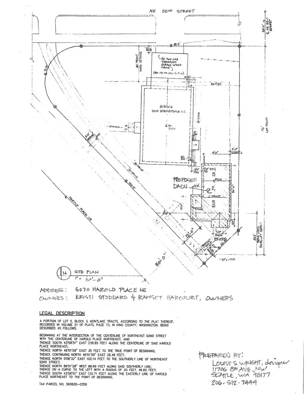 Site plan for 5070 Harold Pl NE