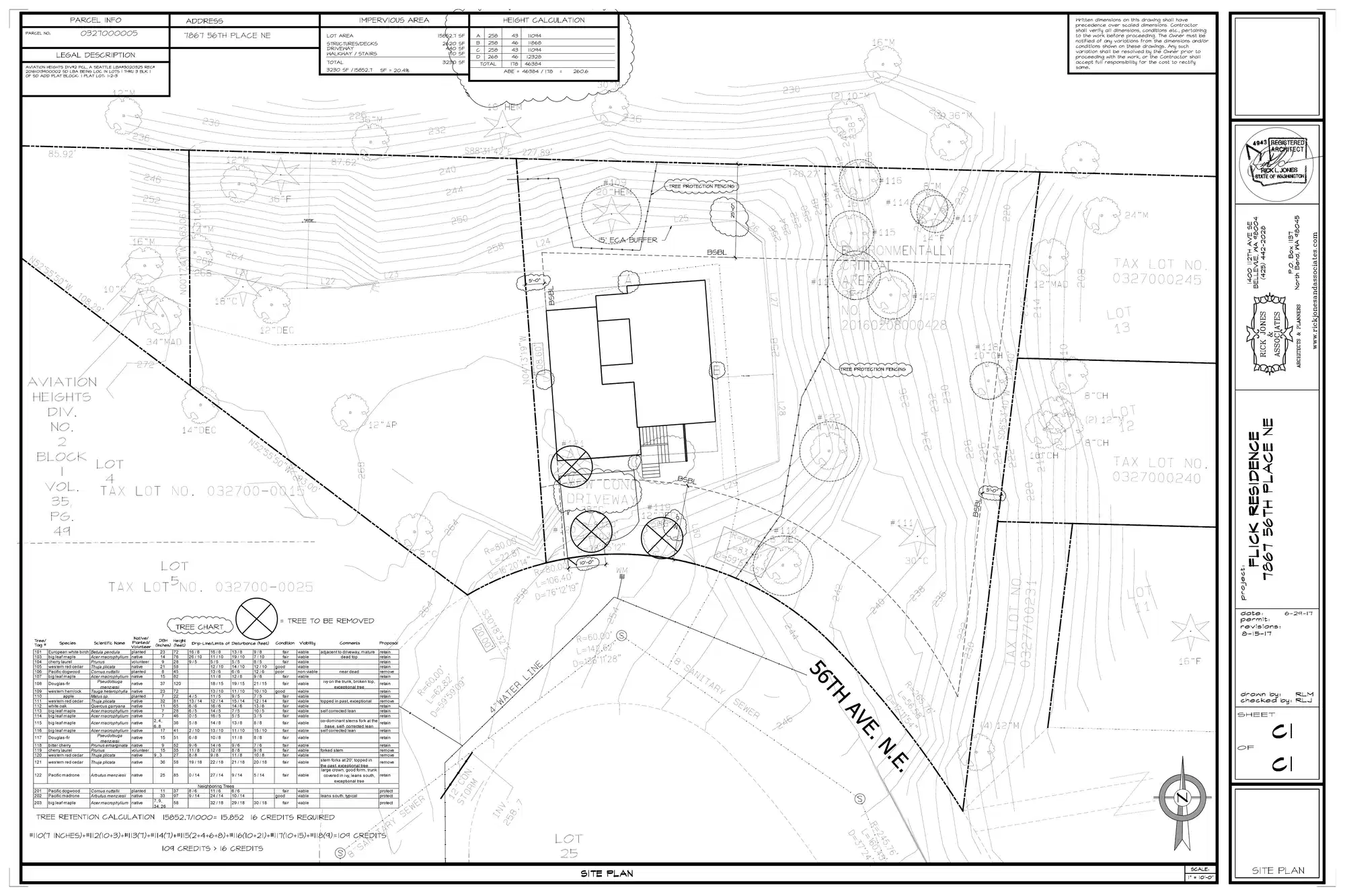 Site plan for 7867 56th Pl NE