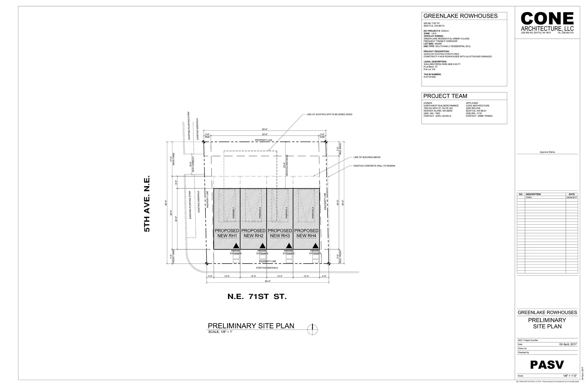 Site plan for 500 NE 71st St