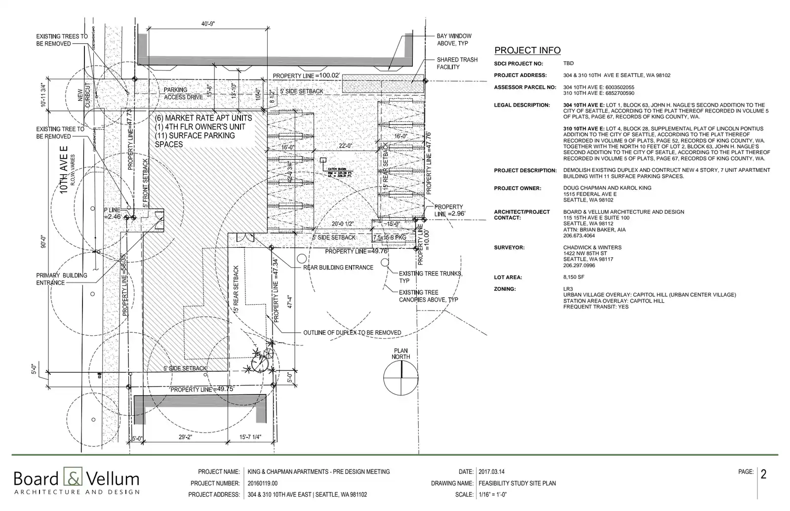 Site plan for 304 10th Ave E