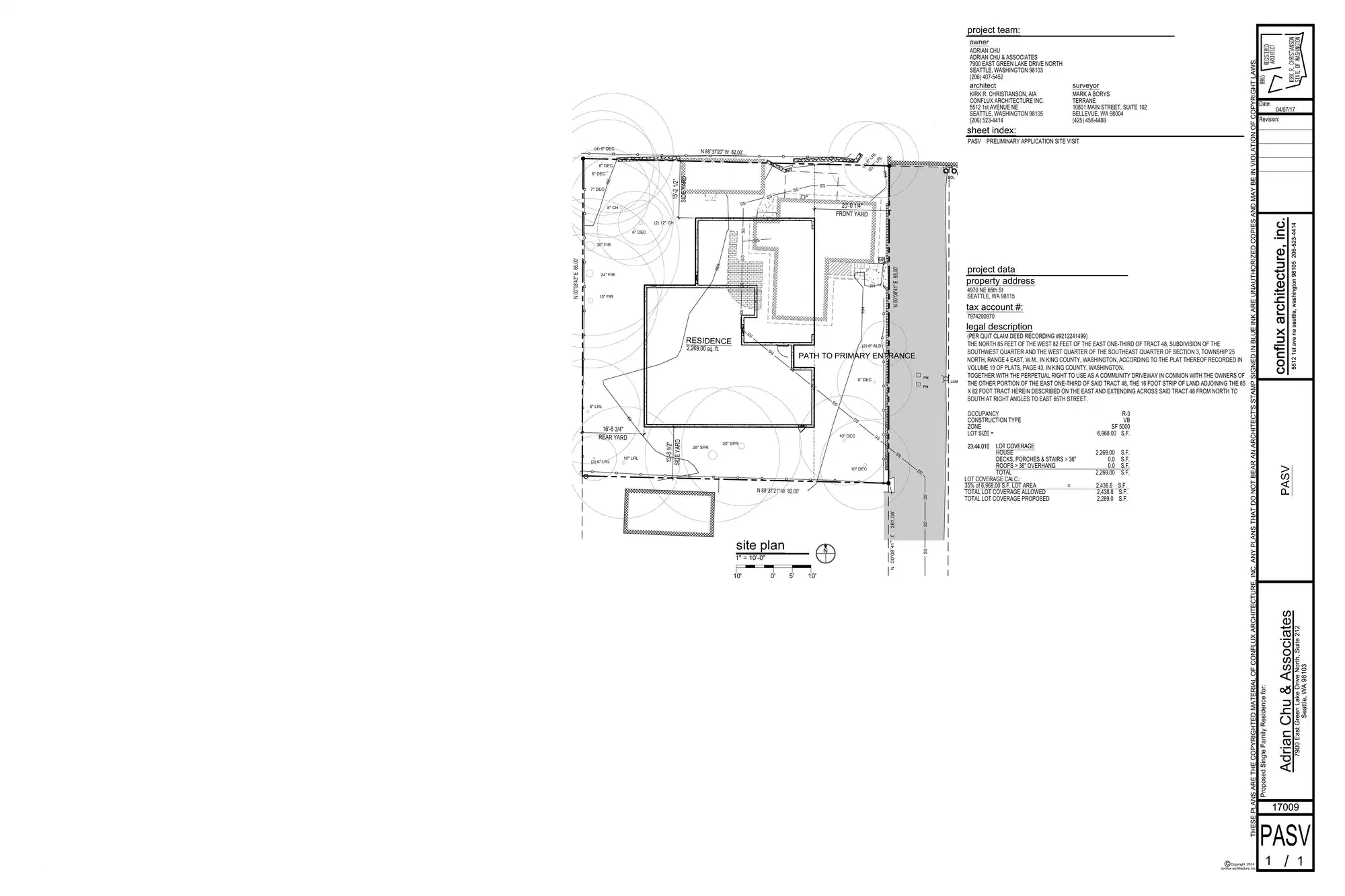 Site plan for 4970 NE 65th St