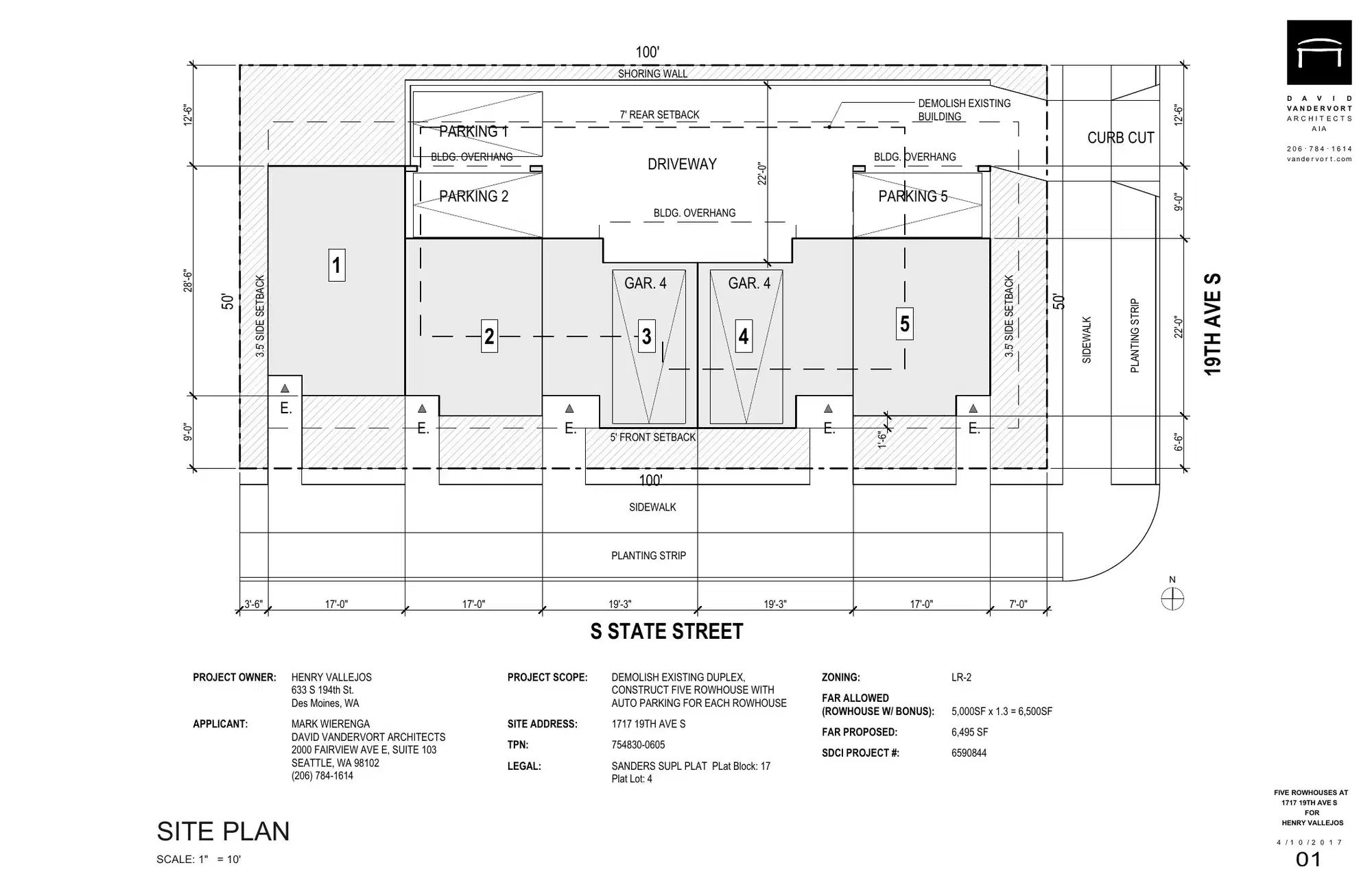 Site plan for 1717 19th Ave S