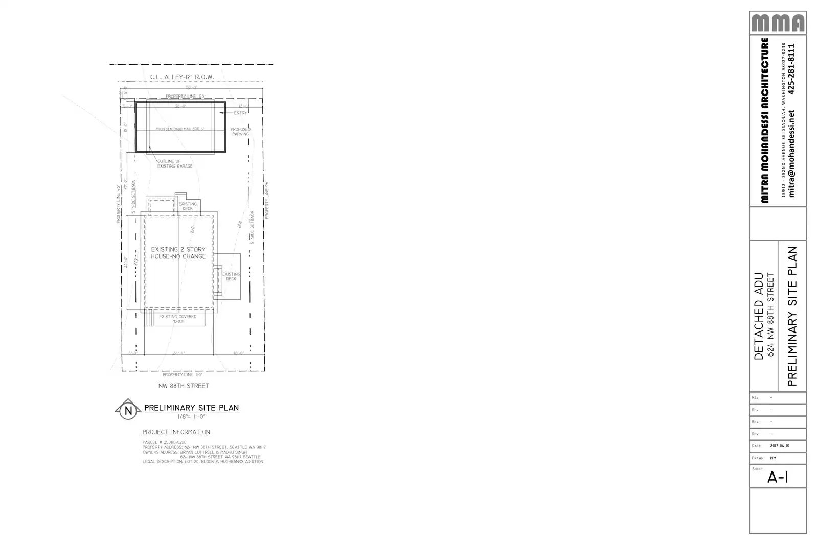 Site plan for 624 NW 88th St