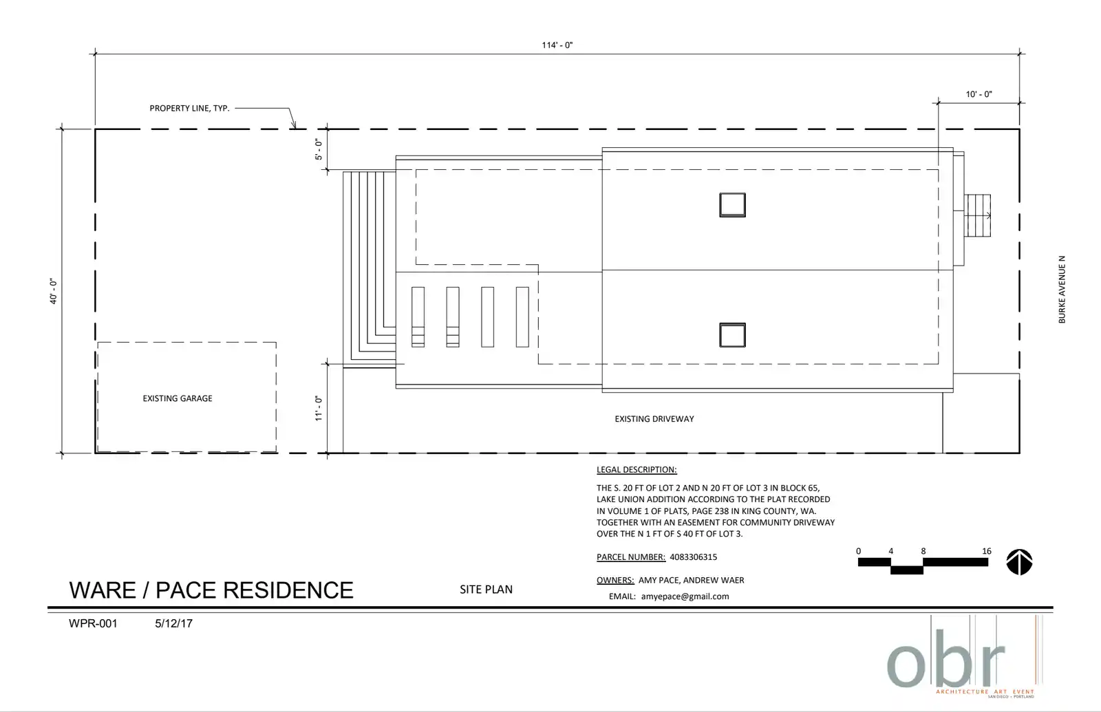 Site plan for 3529 Burke Ave N
