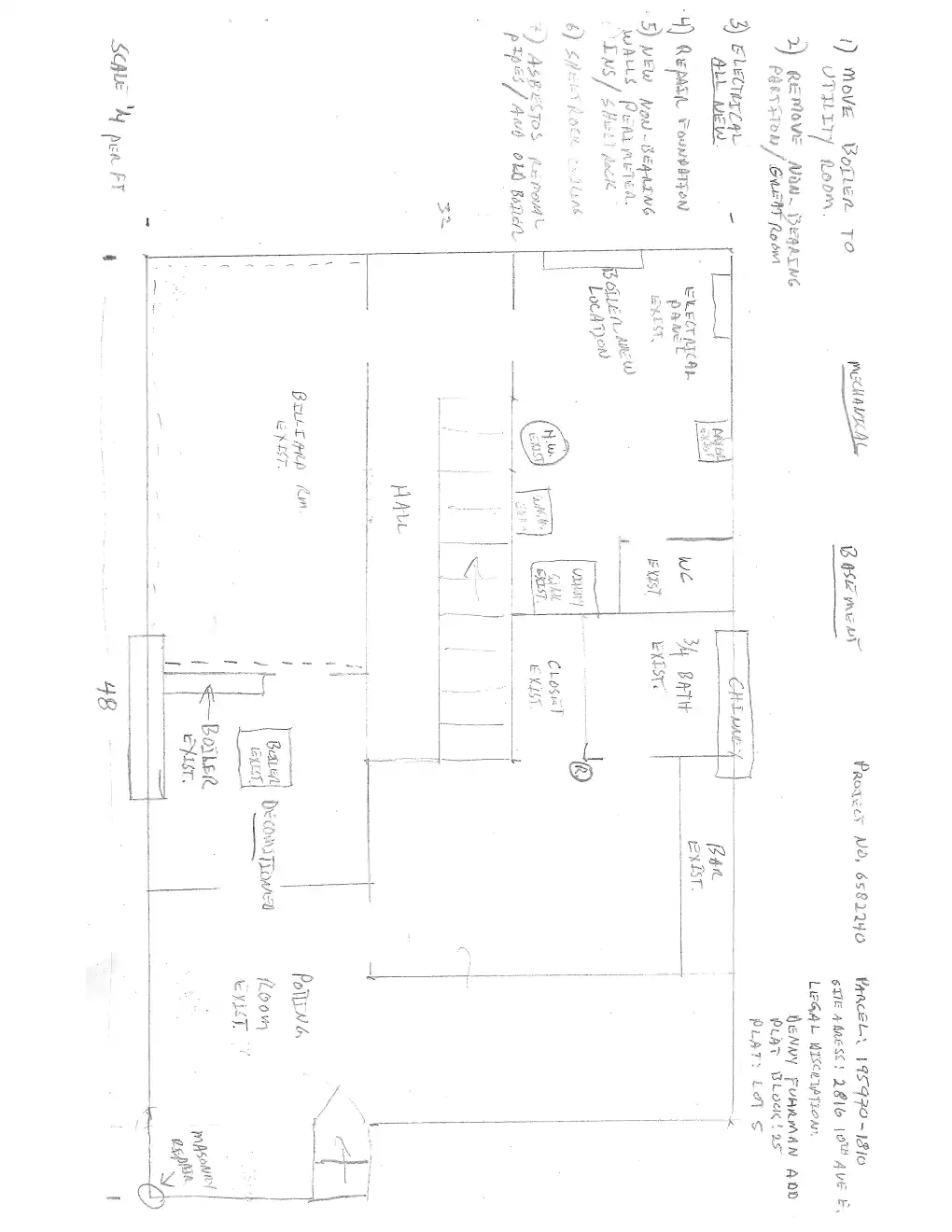 Site plan for 2816 10th Ave E