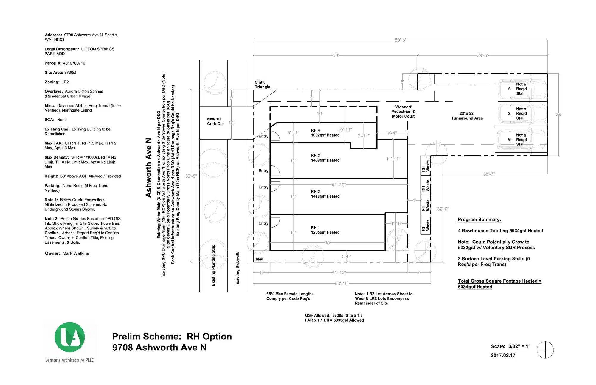 Site plan for 9708 Ashworth Ave N