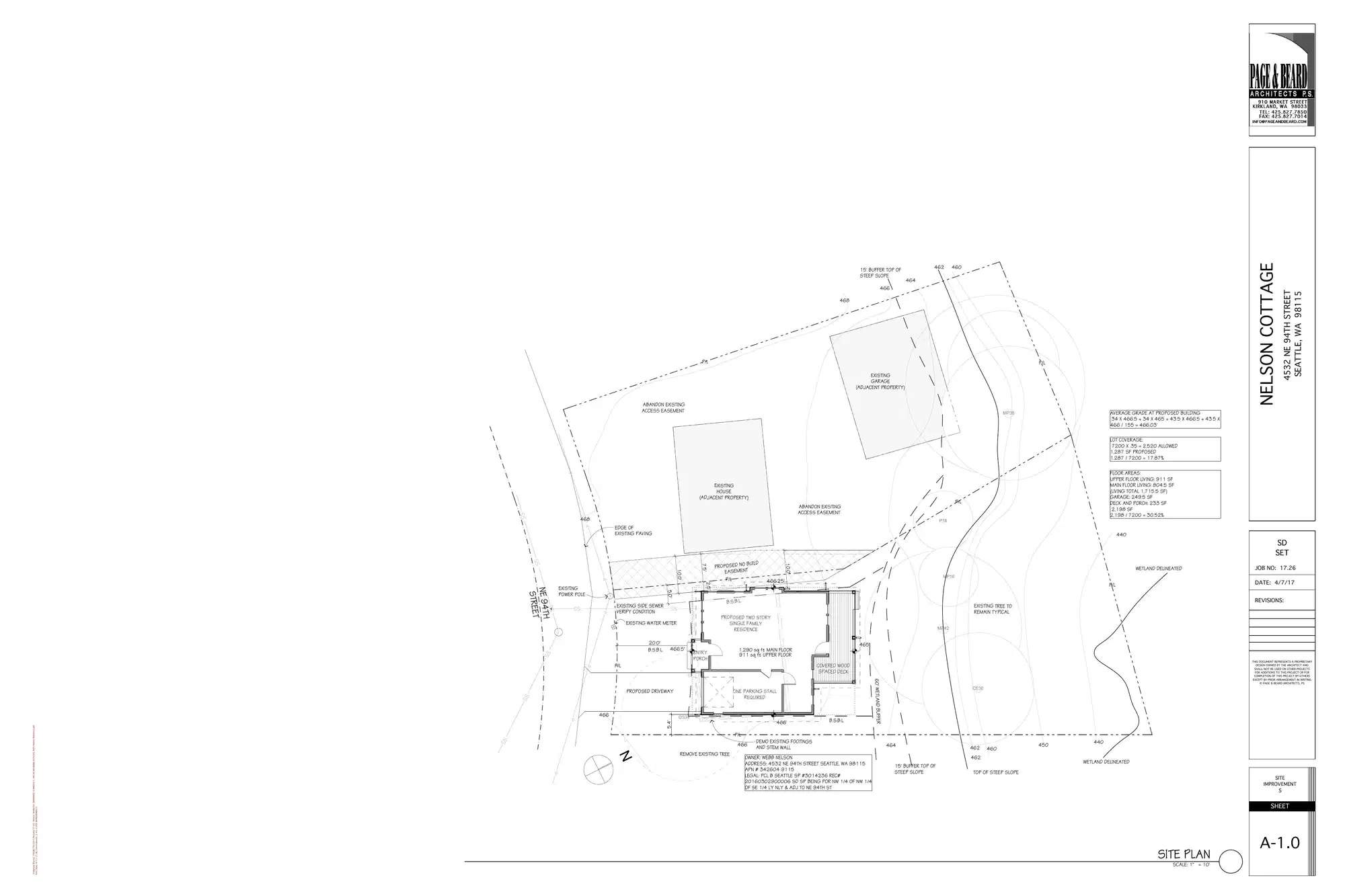 Site plan for 4532 NE 94th St