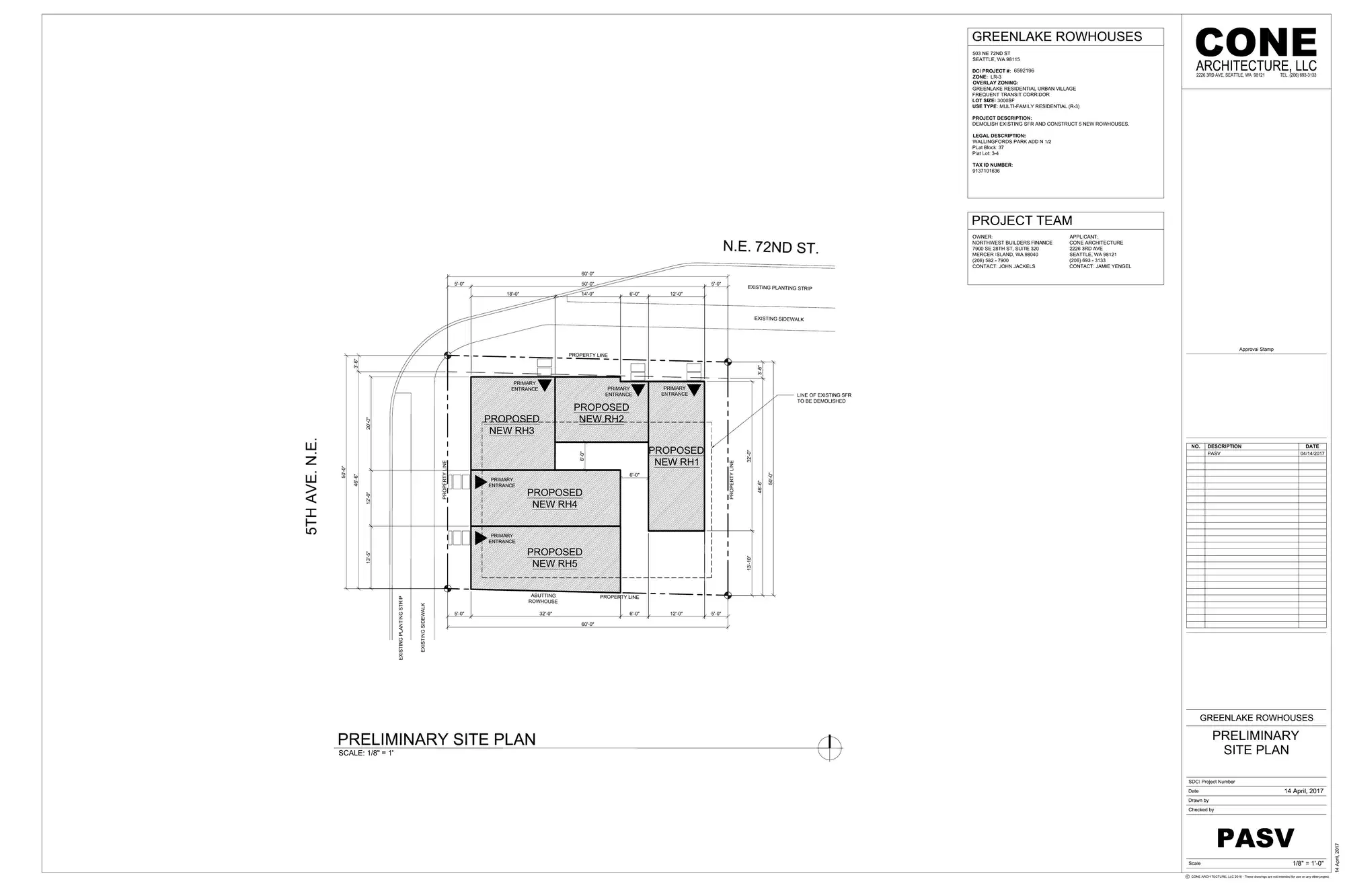 Site plan for 7114 5th Ave NE