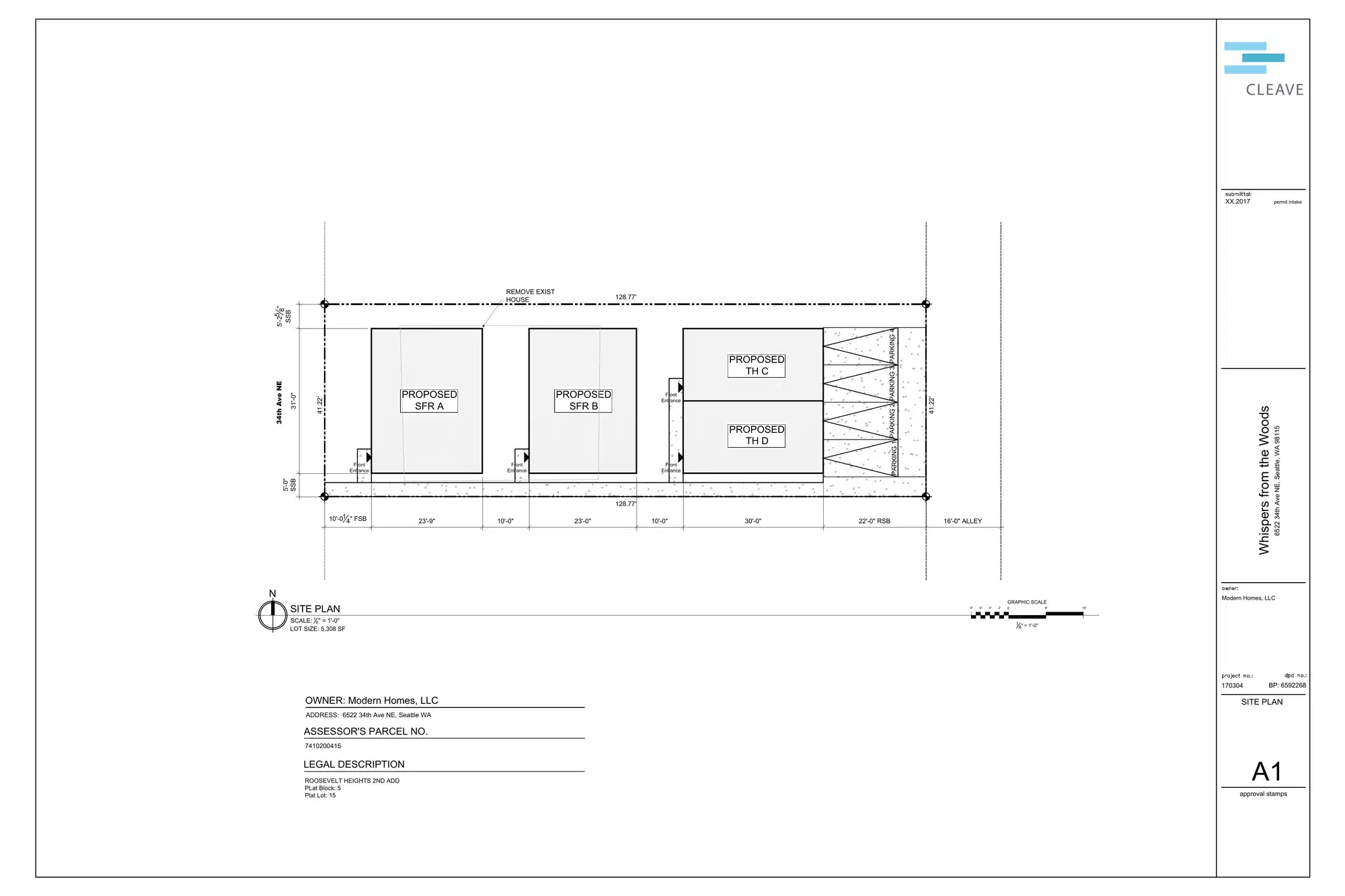Site plan for 6524 34th Ave NE