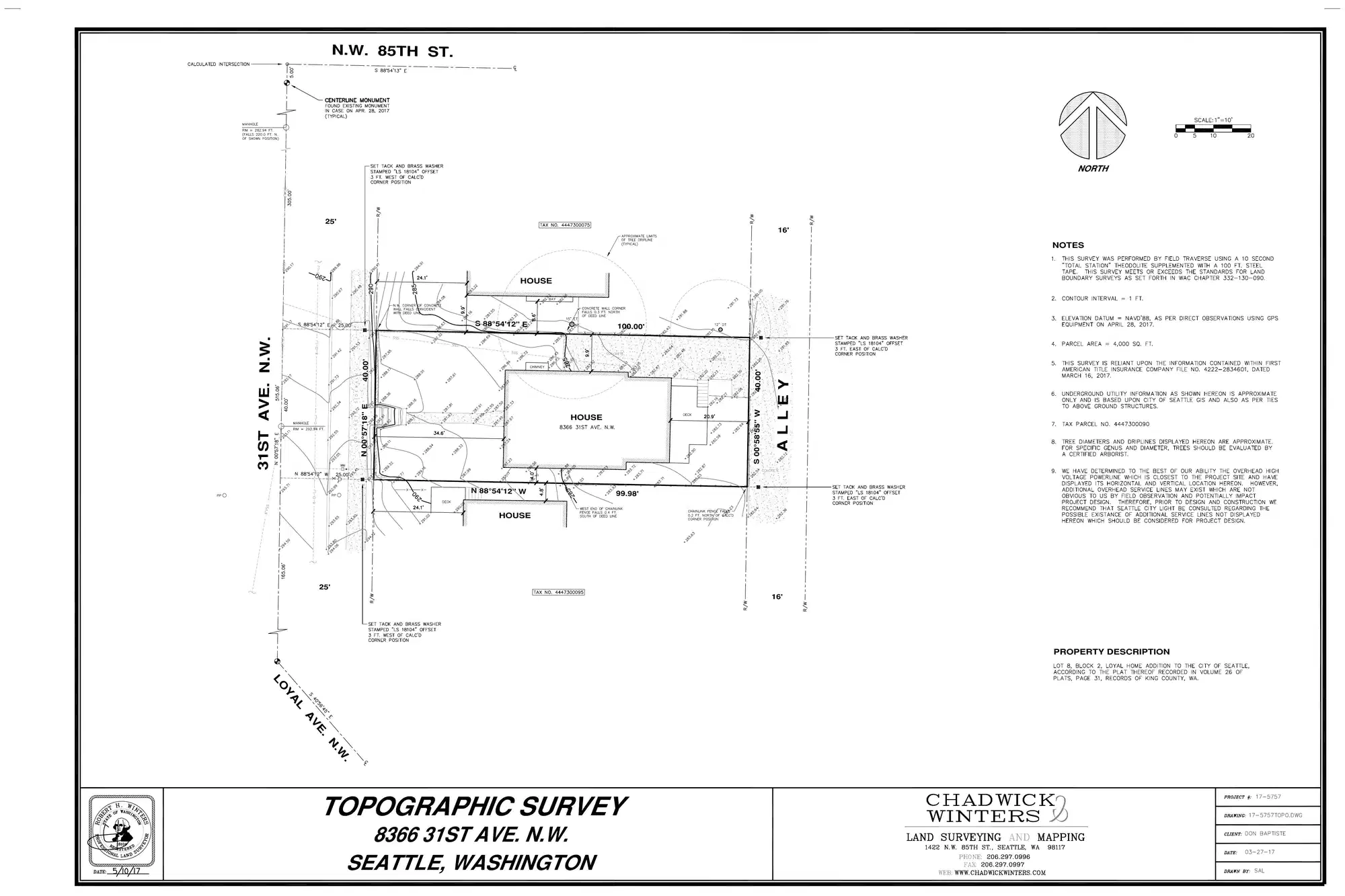 Site plan for 8366 31st Ave NW
