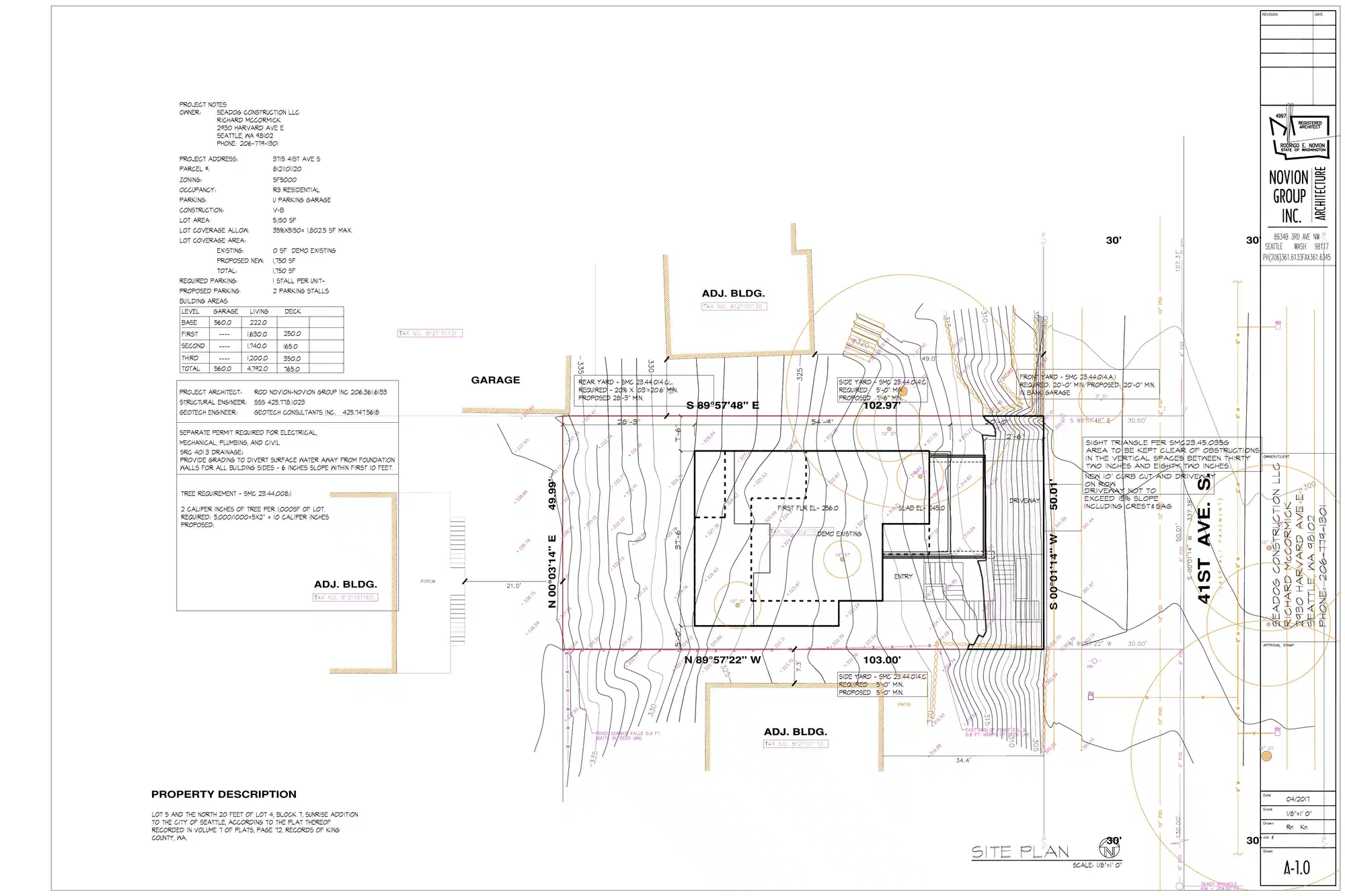 Site plan for 3715 41st Ave S