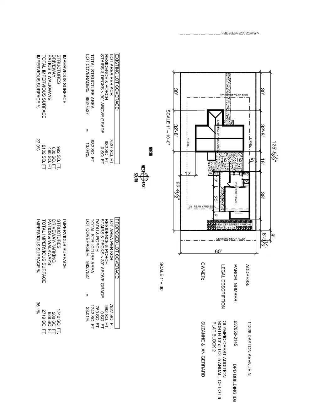 Site plan for 11226 Dayton Ave N