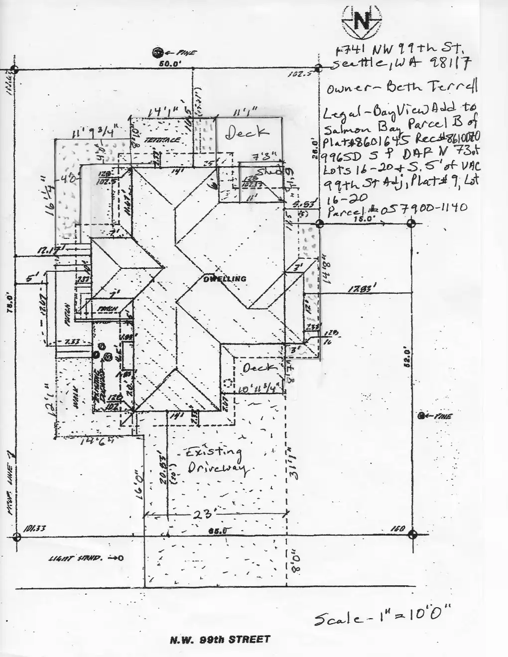 Site plan for 1741 NW 99th St