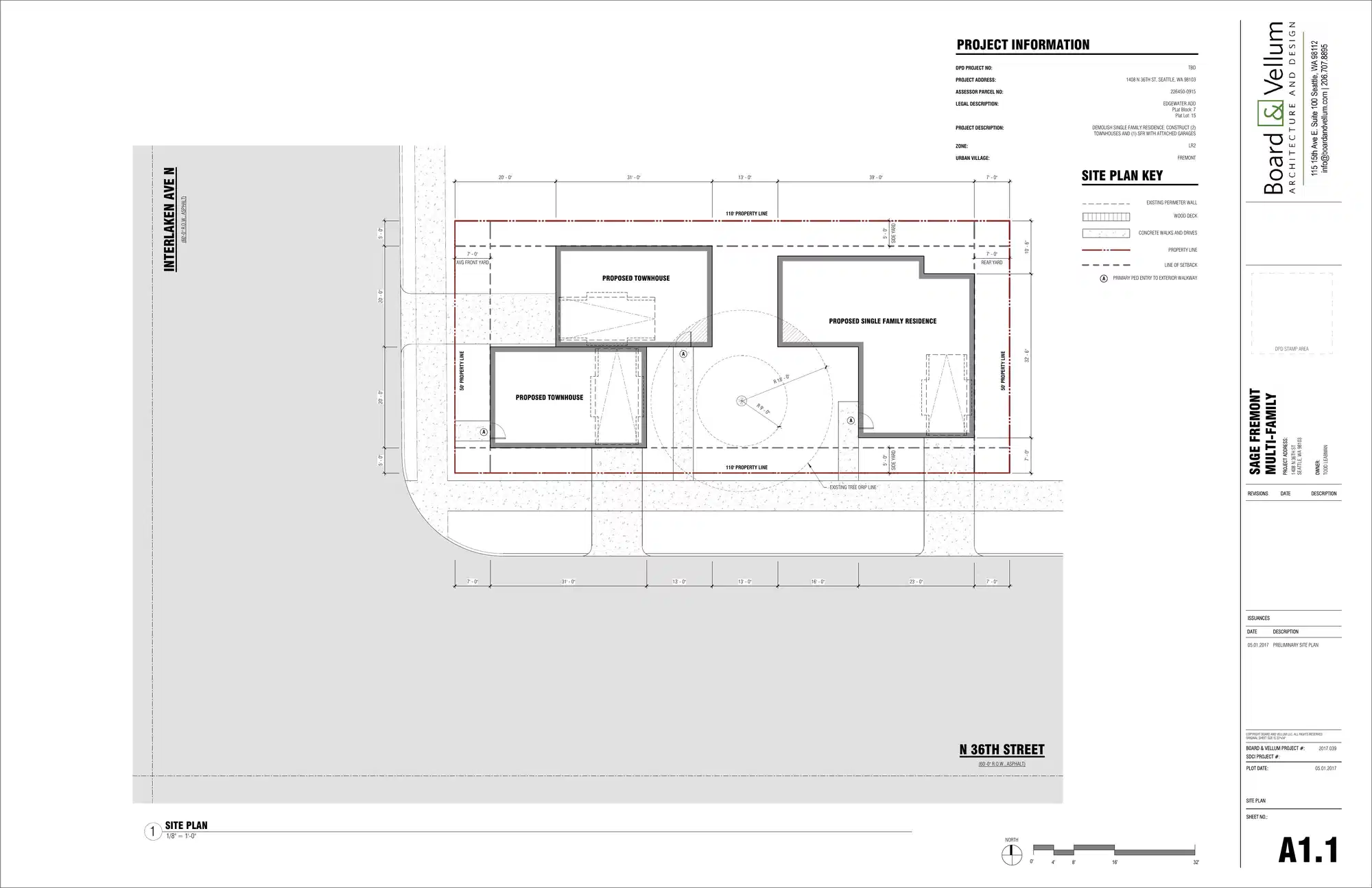 Site plan for 1408 N 36th St