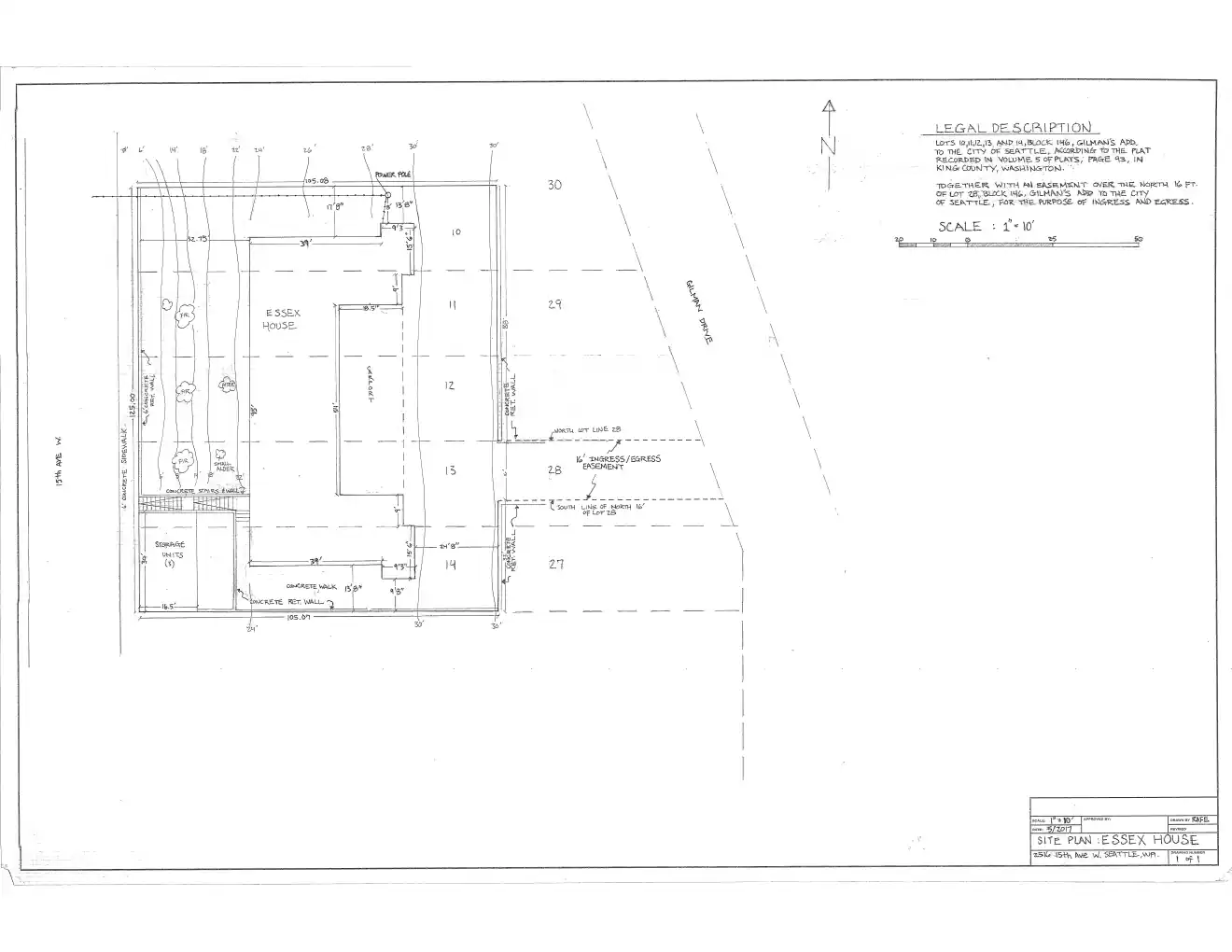 Site plan for 2516 15th Ave W