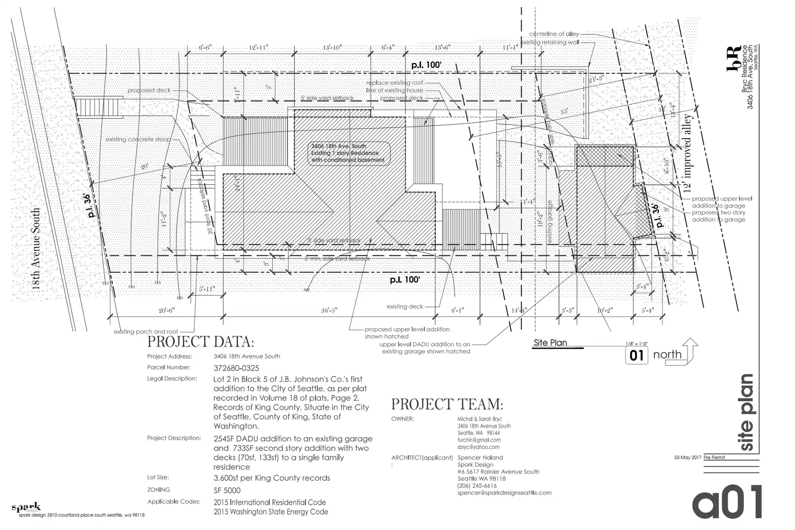 Site plan for 3406 18th Ave S