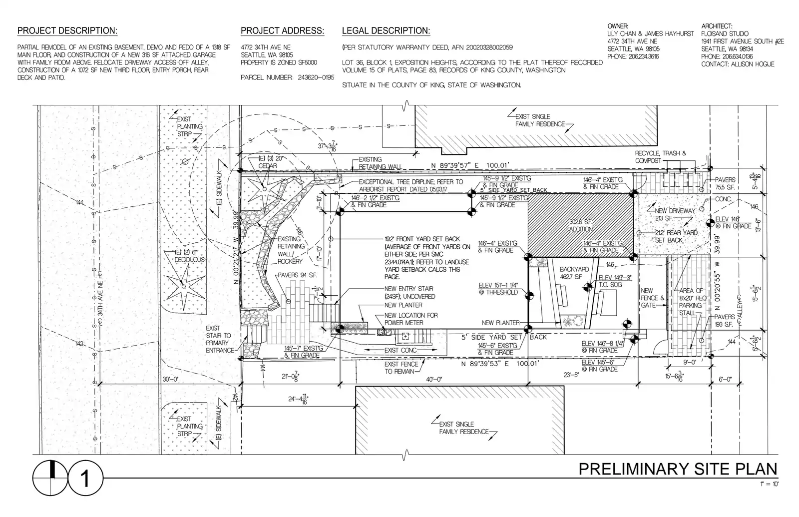 Site plan for 4772 34th Ave NE