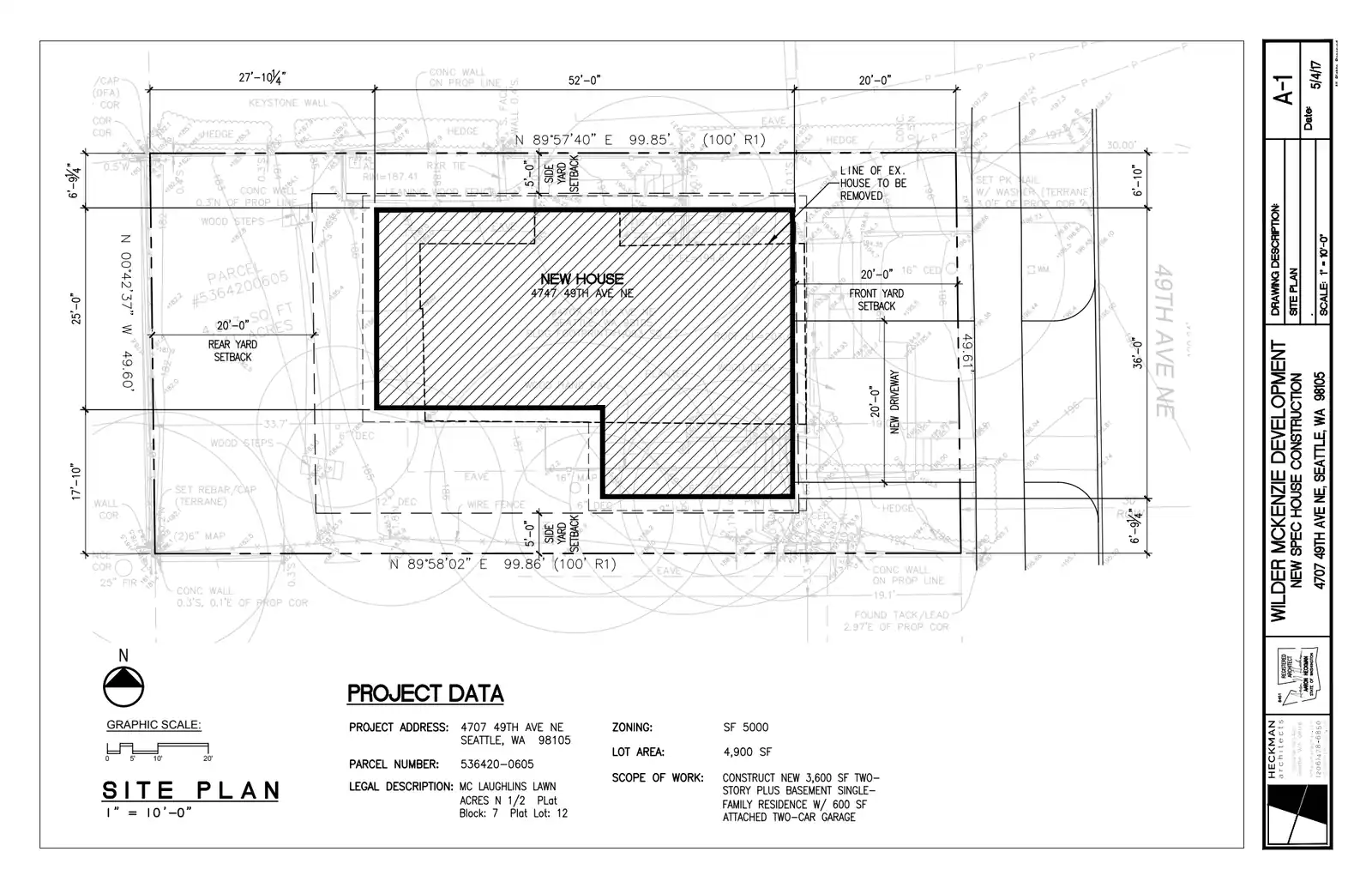 Site plan for 4707 49th Ave NE