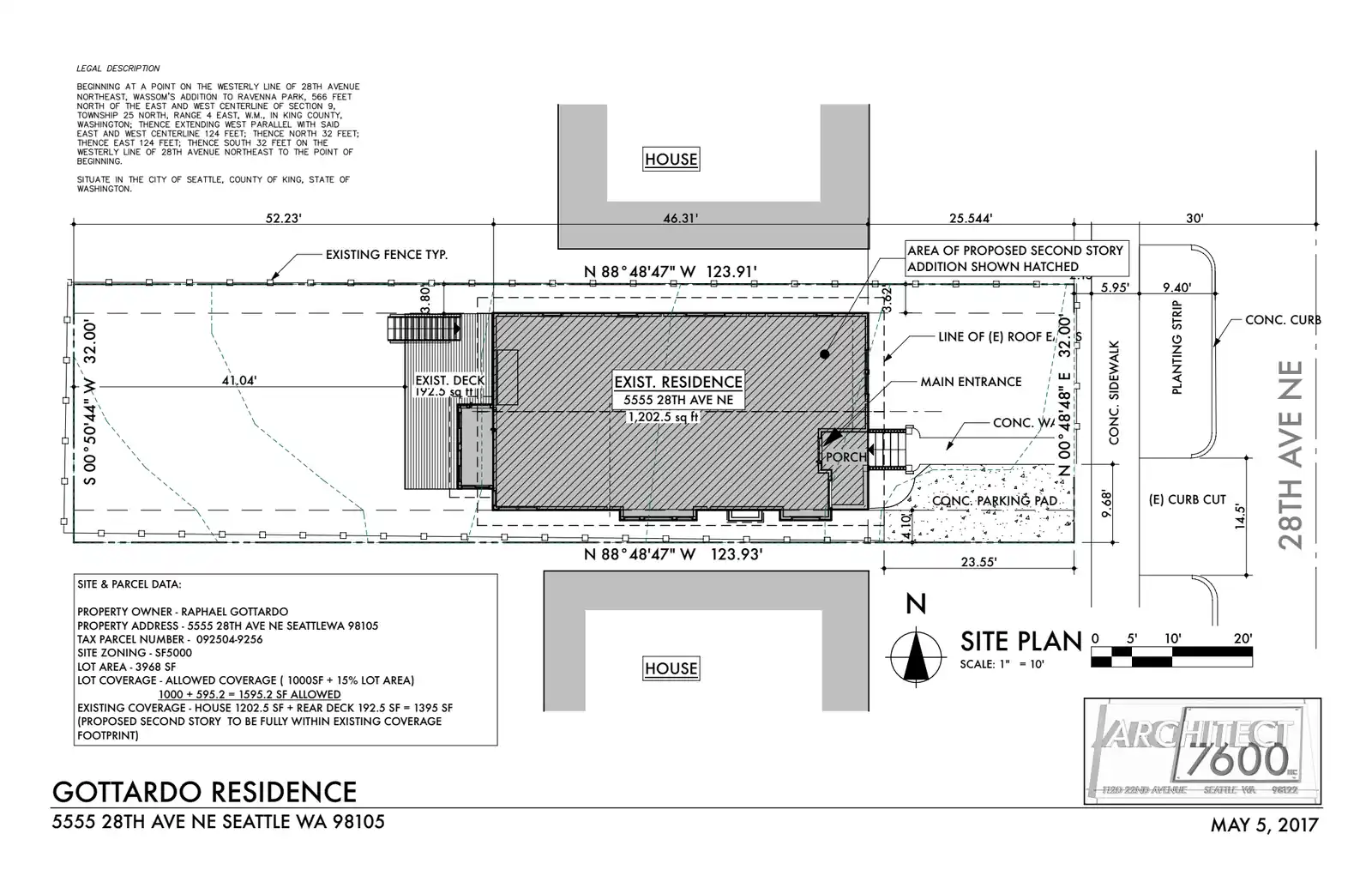 Site plan for 5555 28th Ave NE