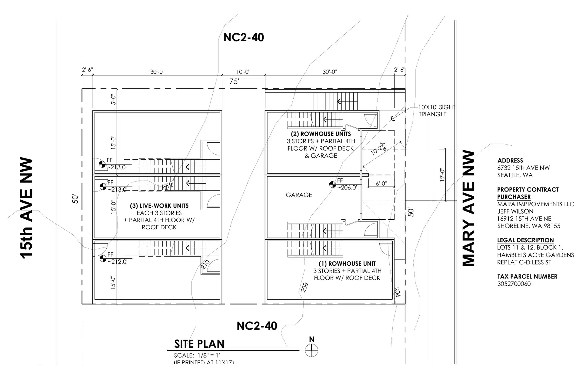 Site plan for 6732 15th Ave NW