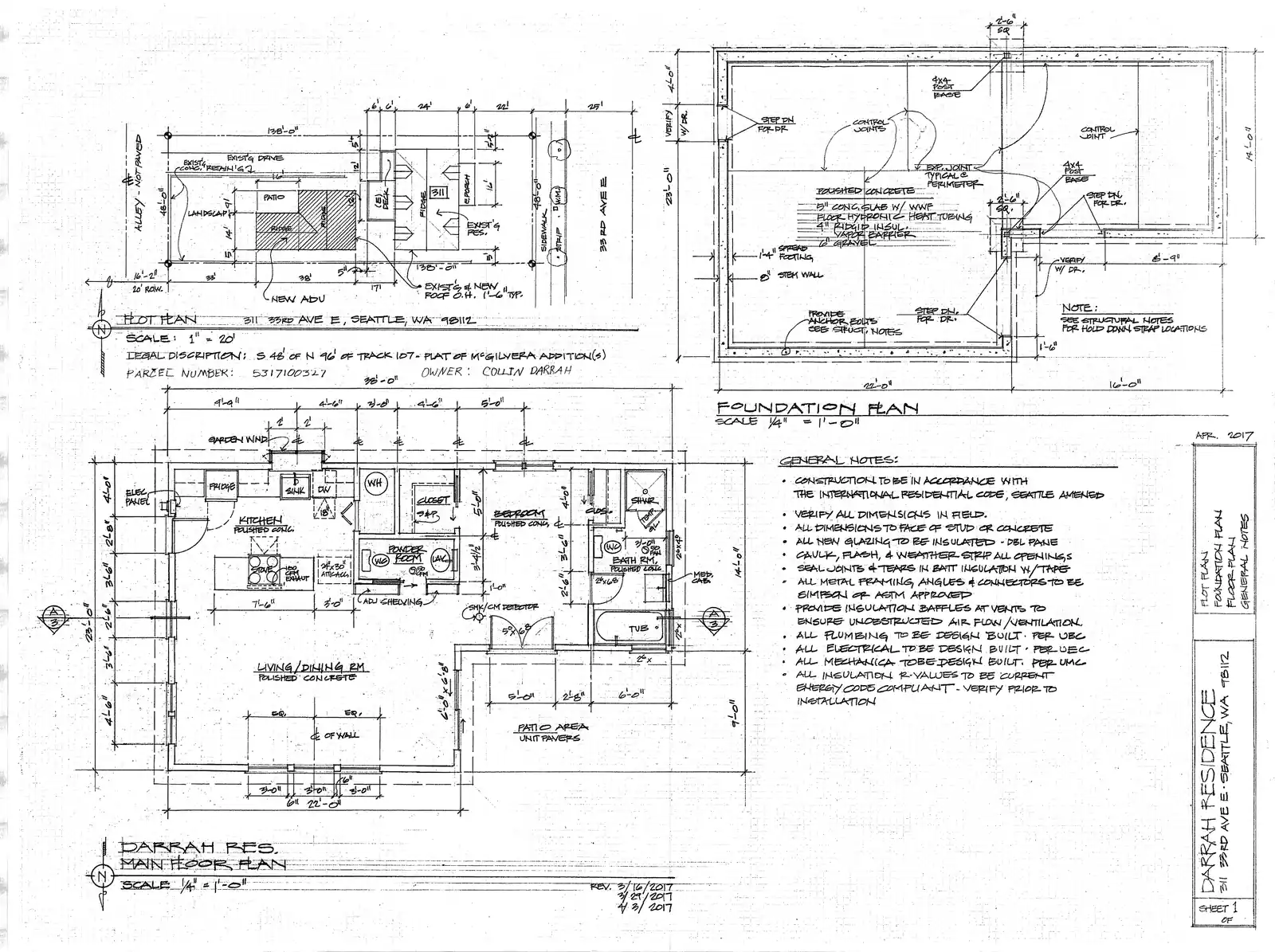 Site plan for 311 33rd Ave E
