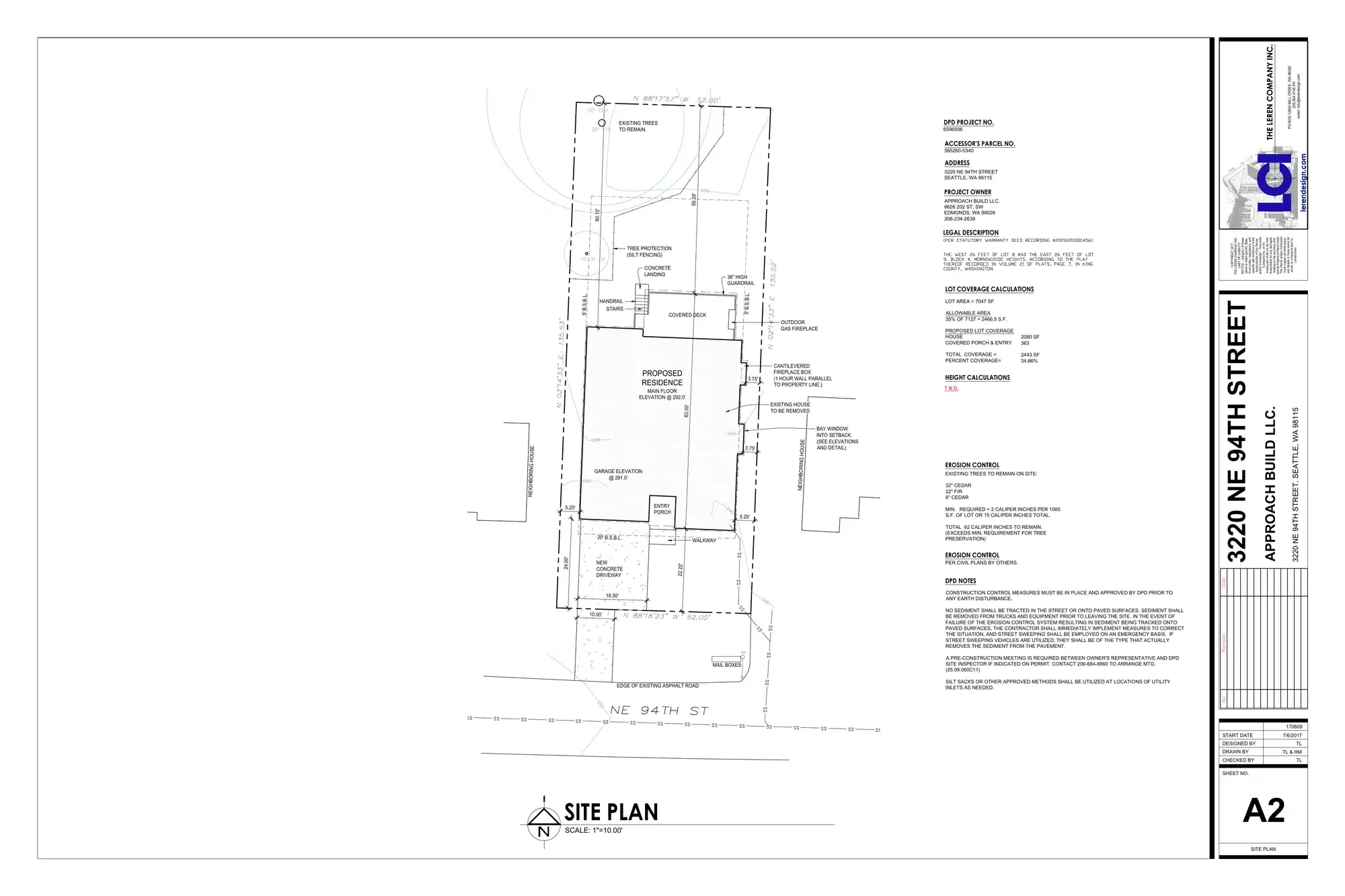 Site plan for 3220 NE 94th St
