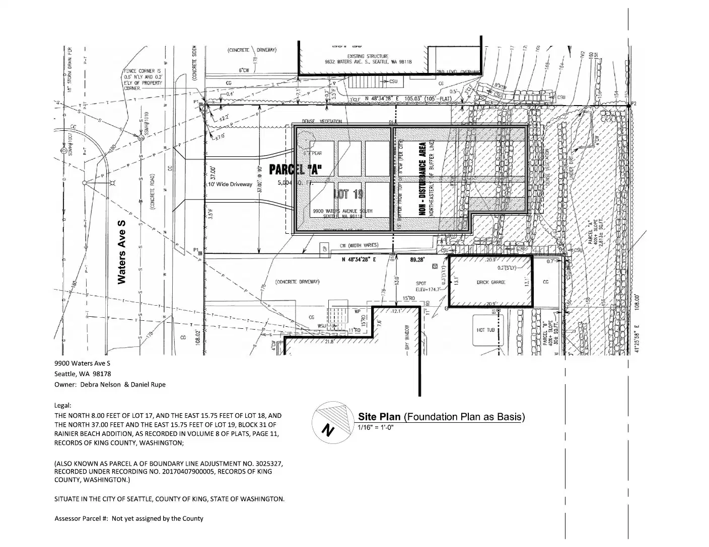 Site plan for 9900 Waters Ave S