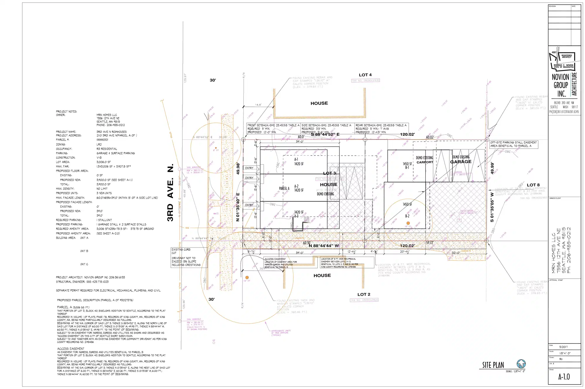 Site plan for 2112 3rd Ave N