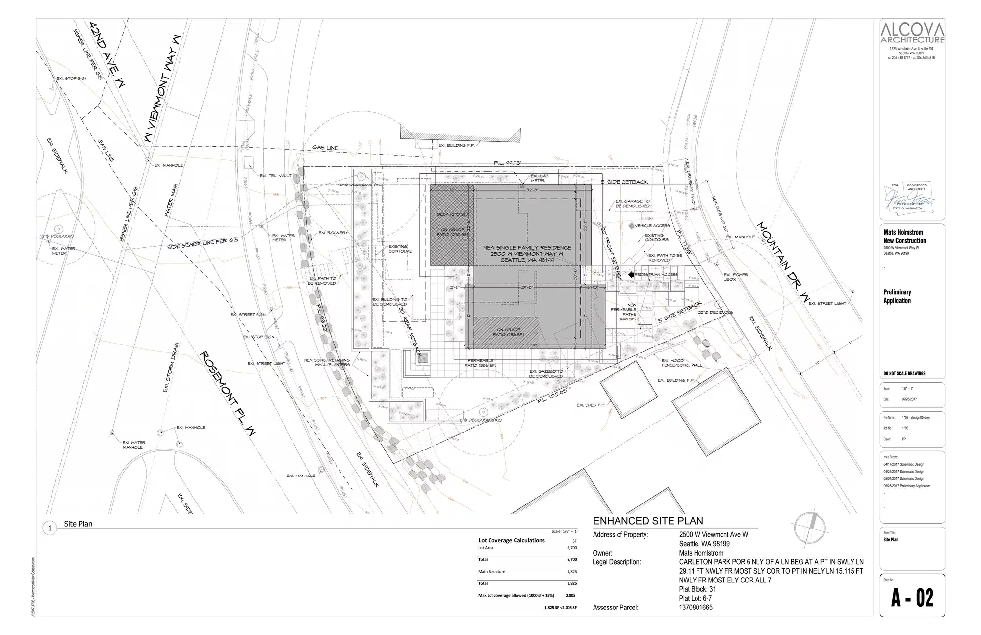 Site plan for 2500 West Viewmont Way W
