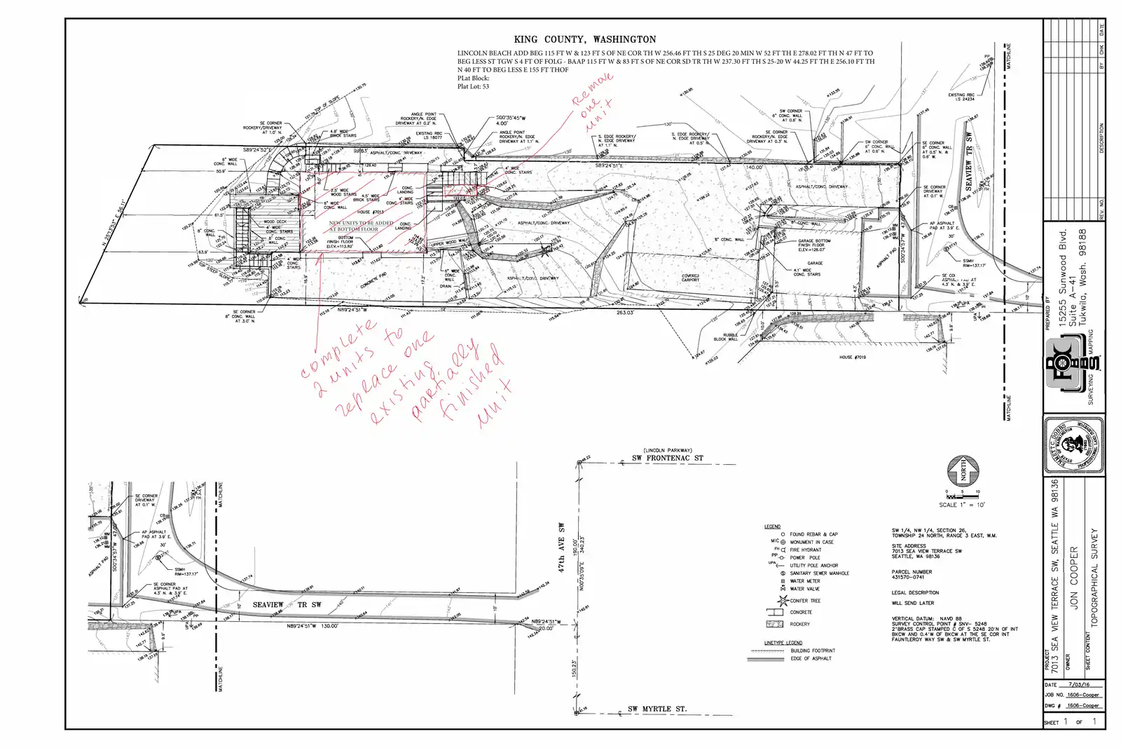 Site plan for 7013 Seaview Ter SW