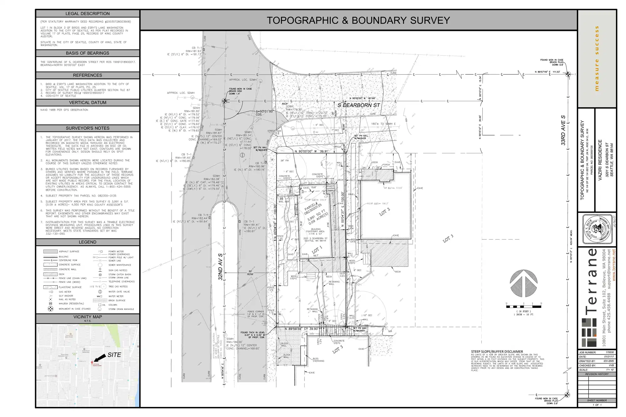 Site plan for 3201 S Dearborn St