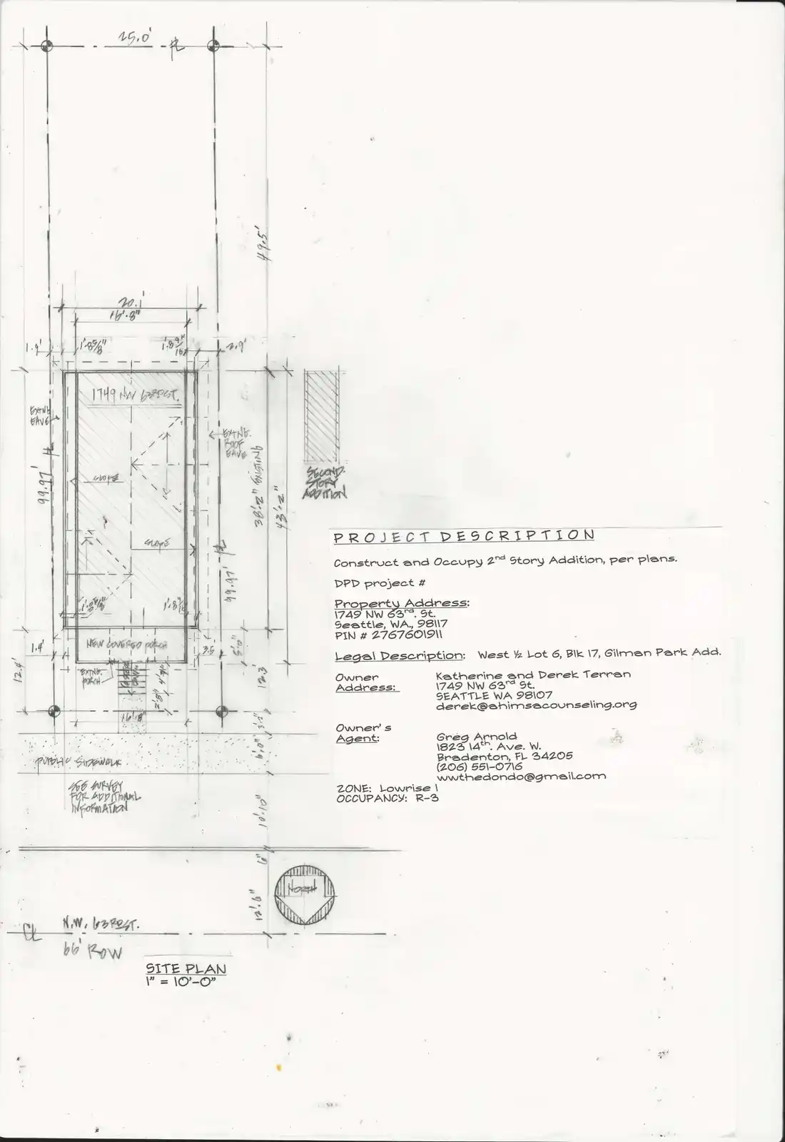 Site plan for 1749 NW 63rd St