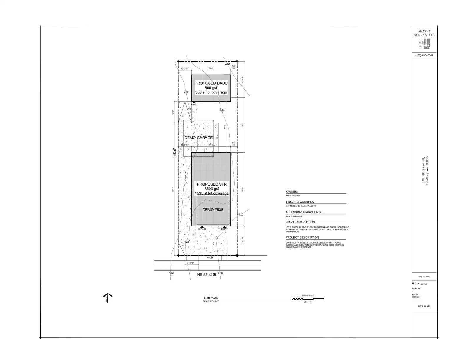 Site plan for 538 NE 92nd St