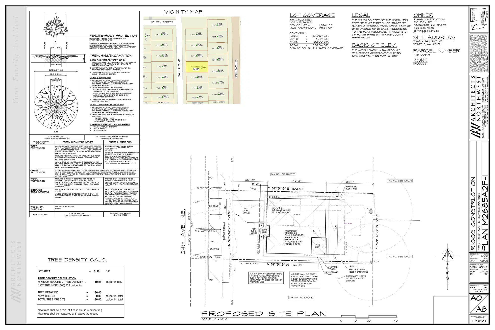 Site plan for 7046 24th Ave NE