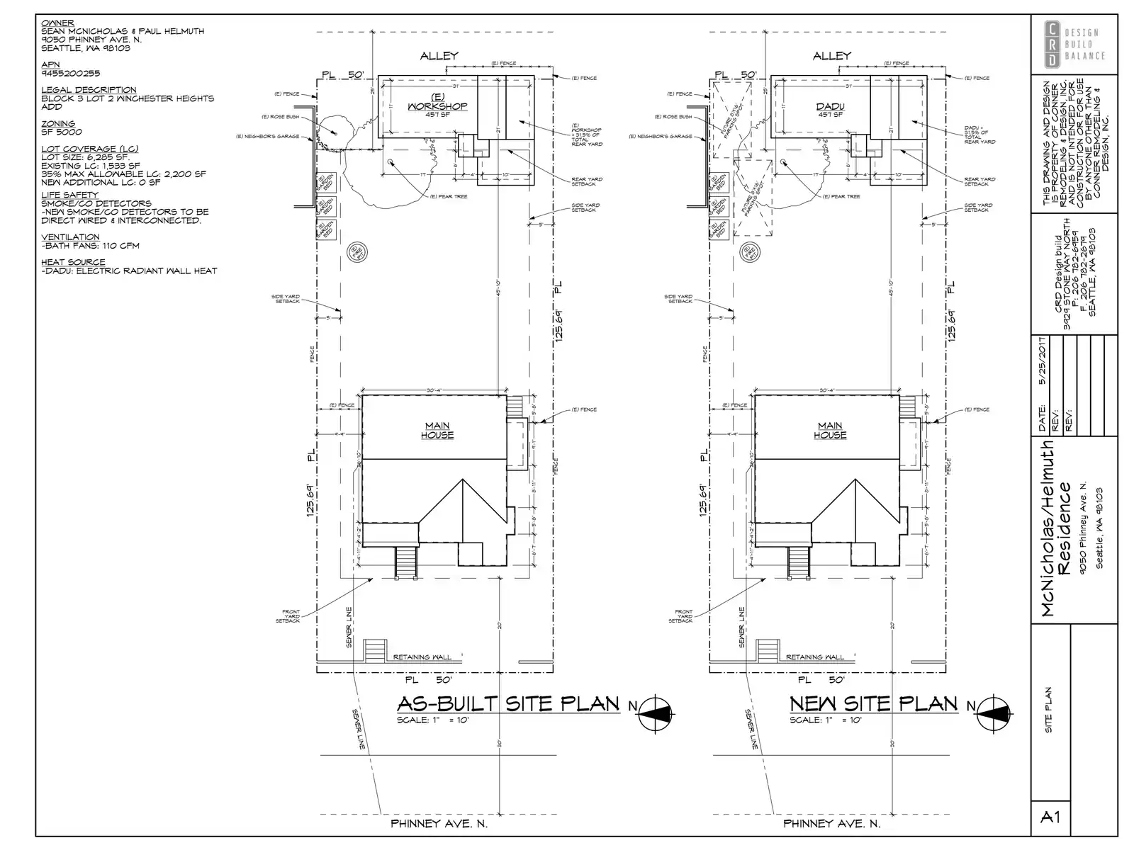 Site plan for 9050 Phinney Ave N