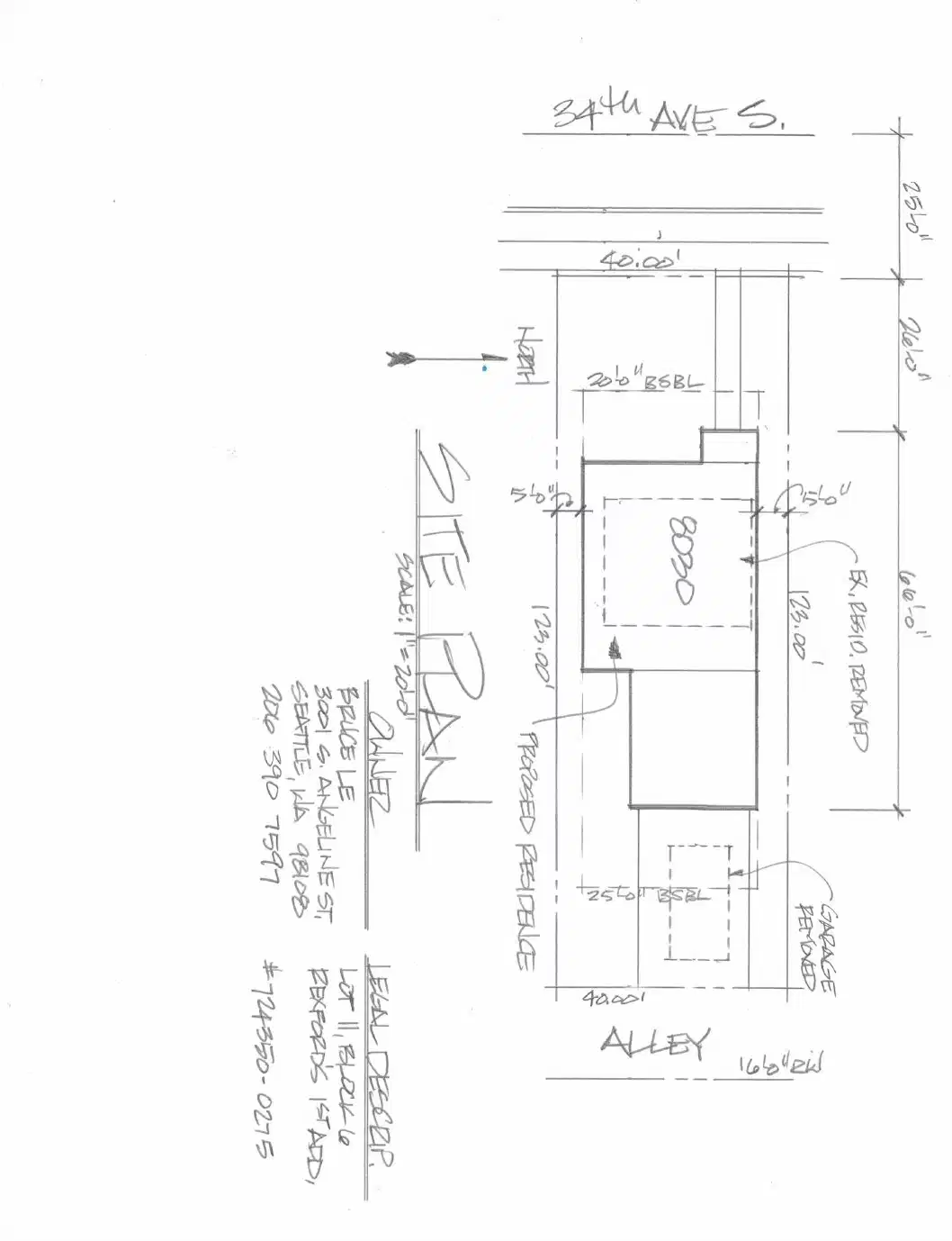 Site plan for 8030 34th Ave S