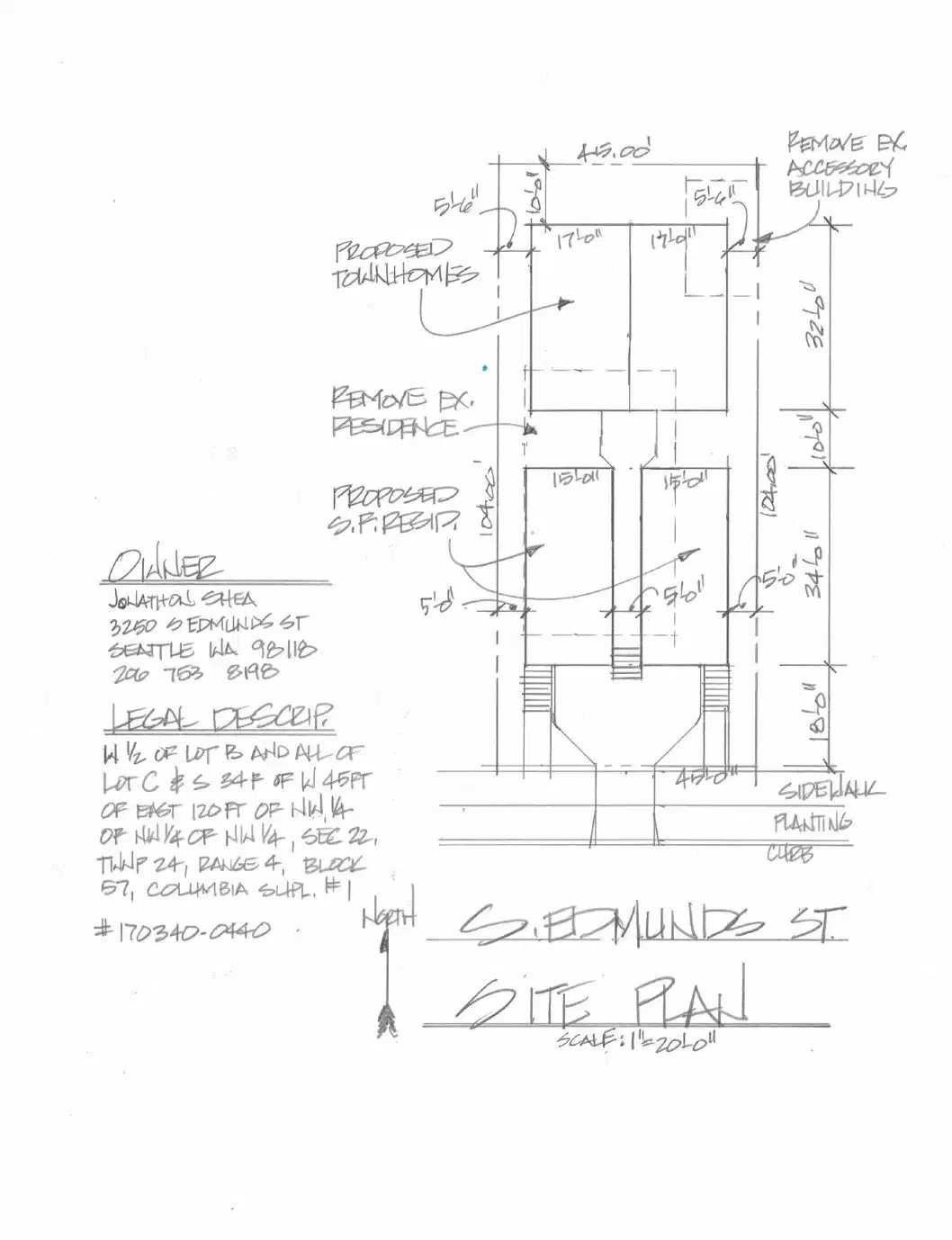 Site plan for 3250 A S Edmunds St
