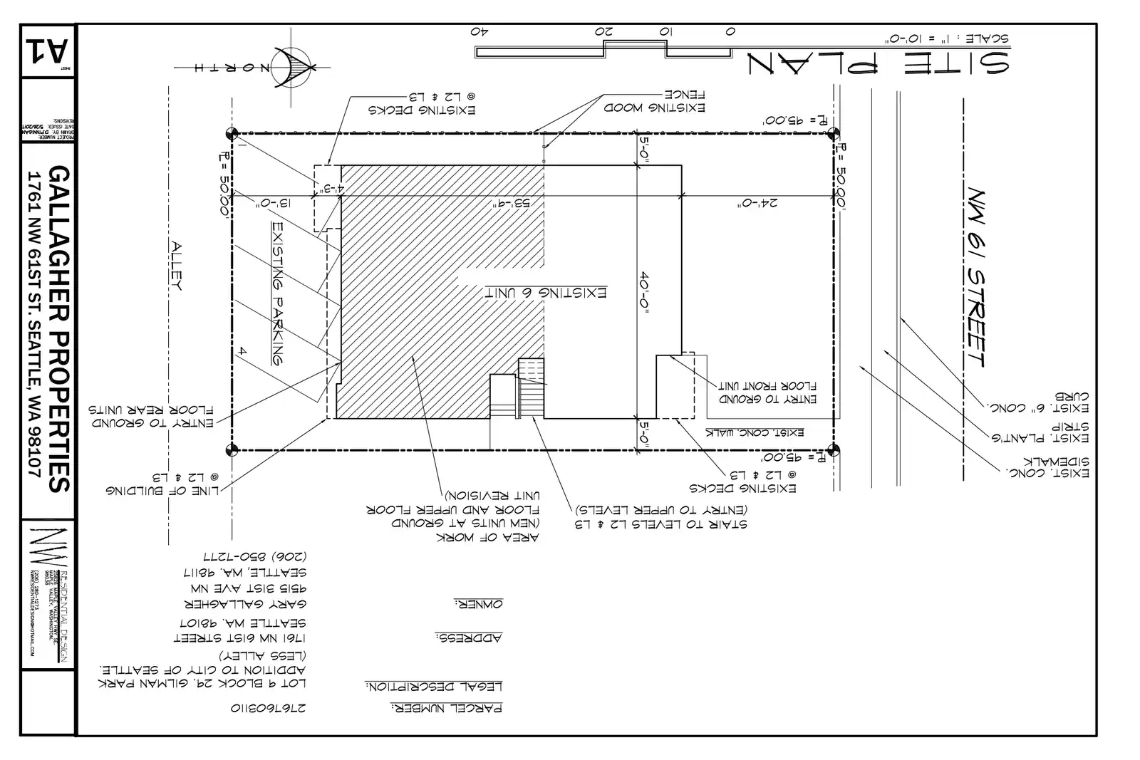 Site plan for 1761 NW 61st St