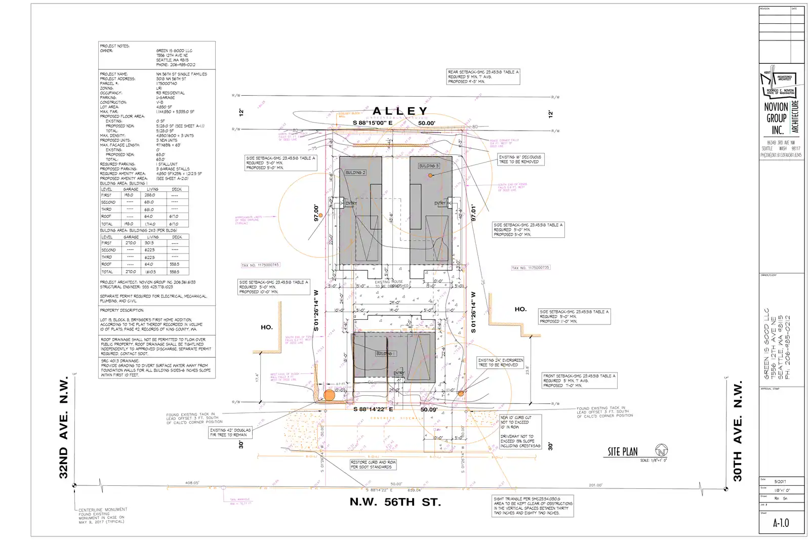 Site plan for 3020 NW 56th St