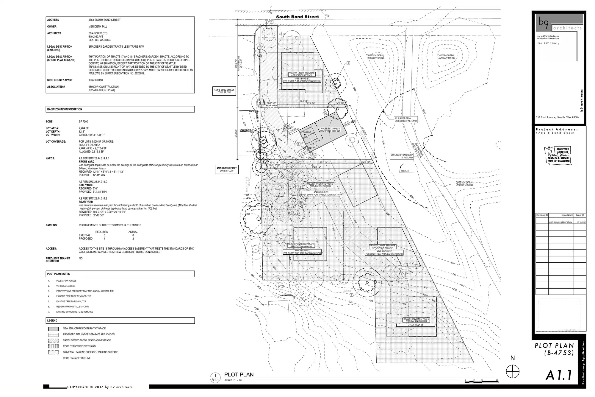 Site plan for 4753 S Bond St