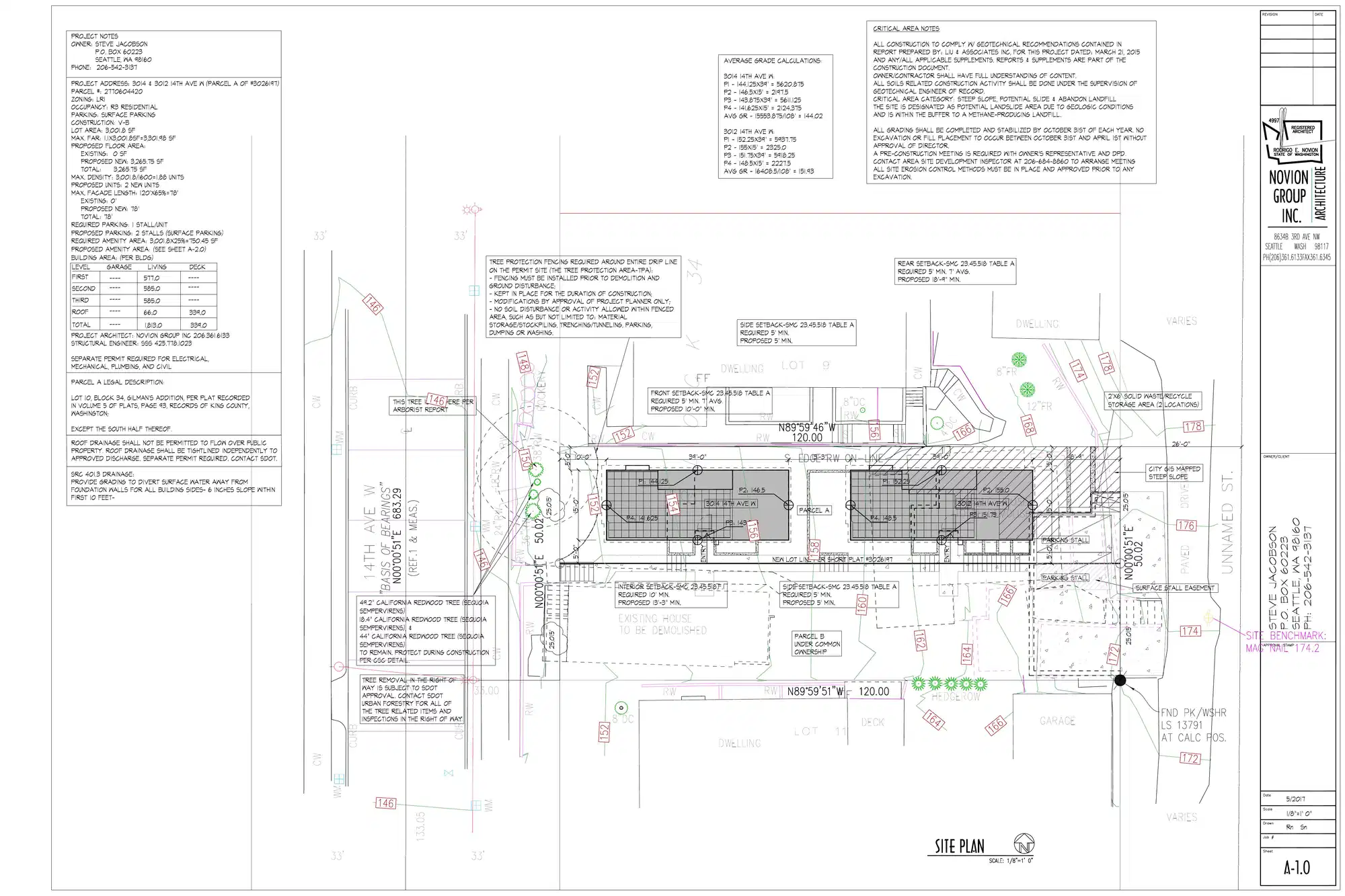 Site plan for 3012 14th Ave W