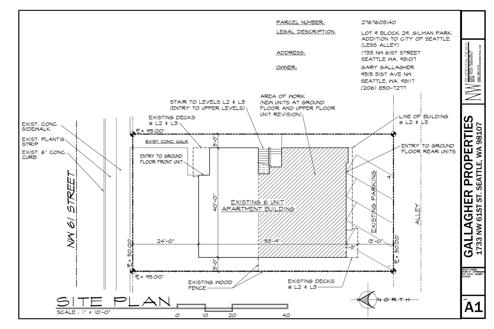 Site plan for 1733 NW 61st St