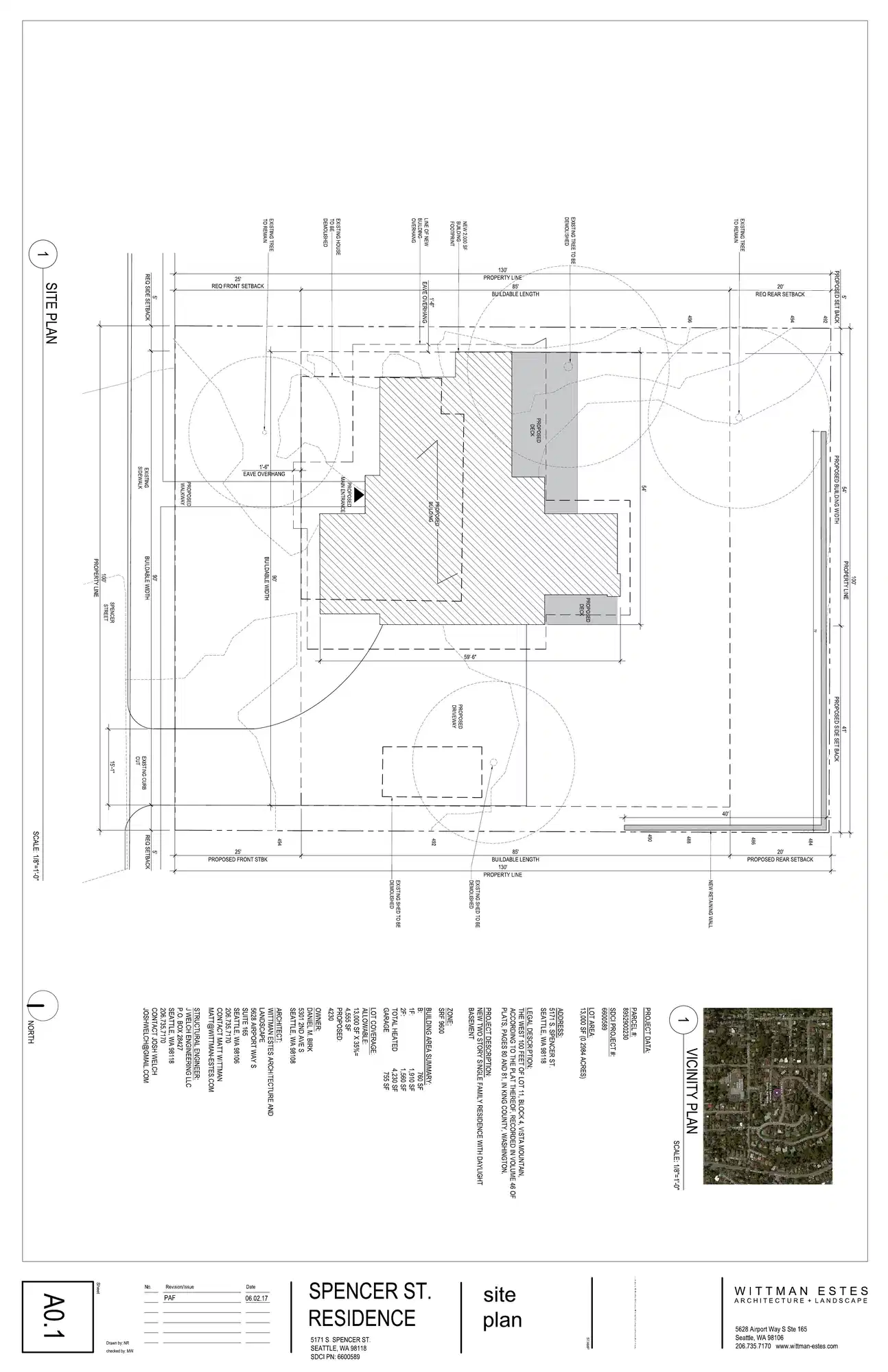 Site plan for 5171 S Spencer St