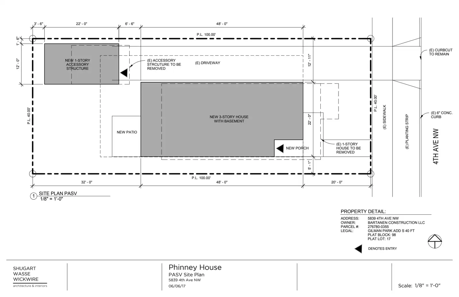 Site plan for 5839 4th Ave NW