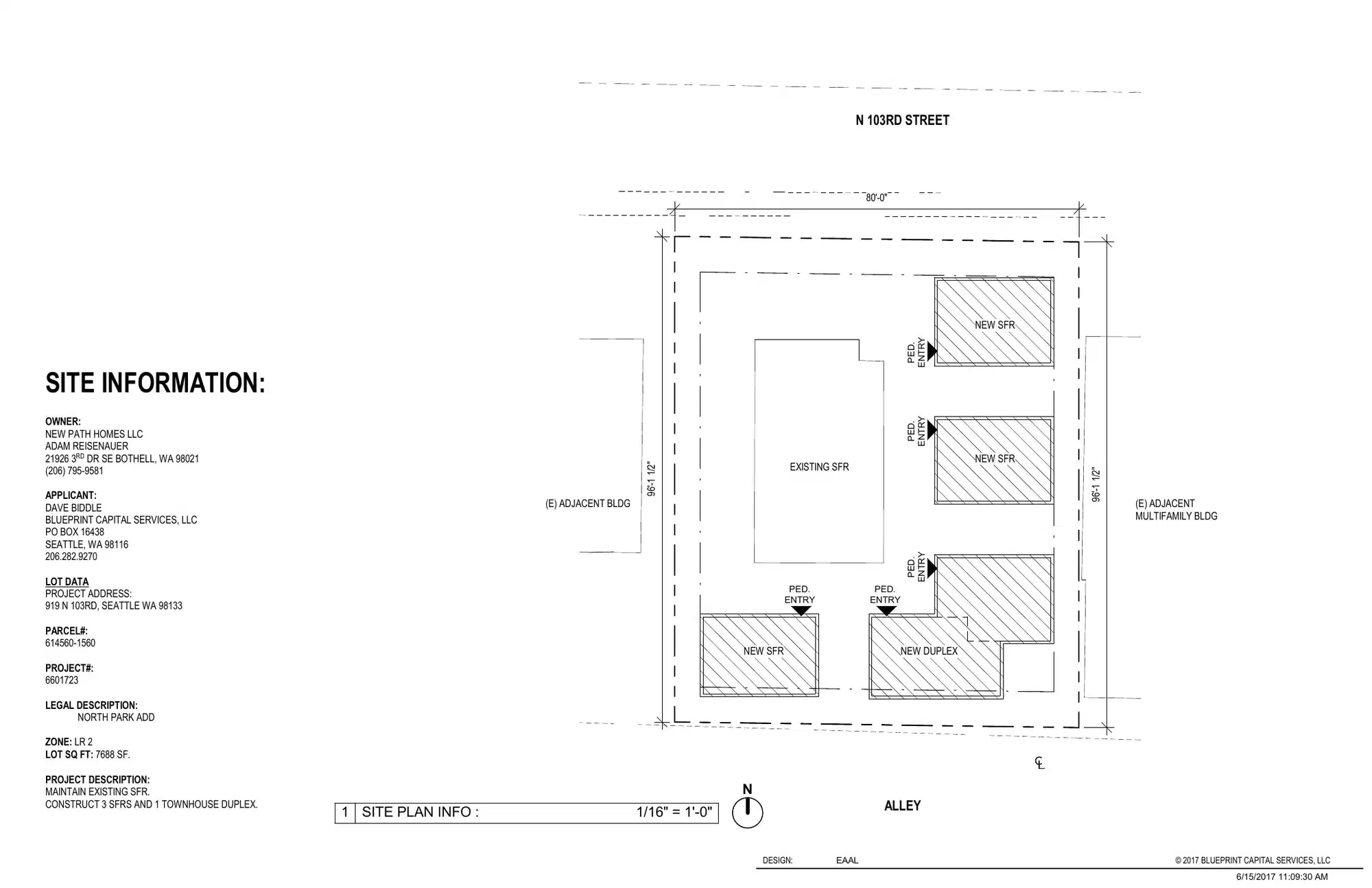 Site plan for 917 N 103rd St