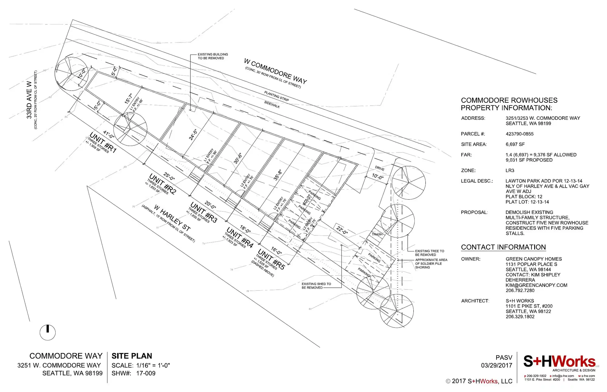Site plan for 3251 W Commodore Way