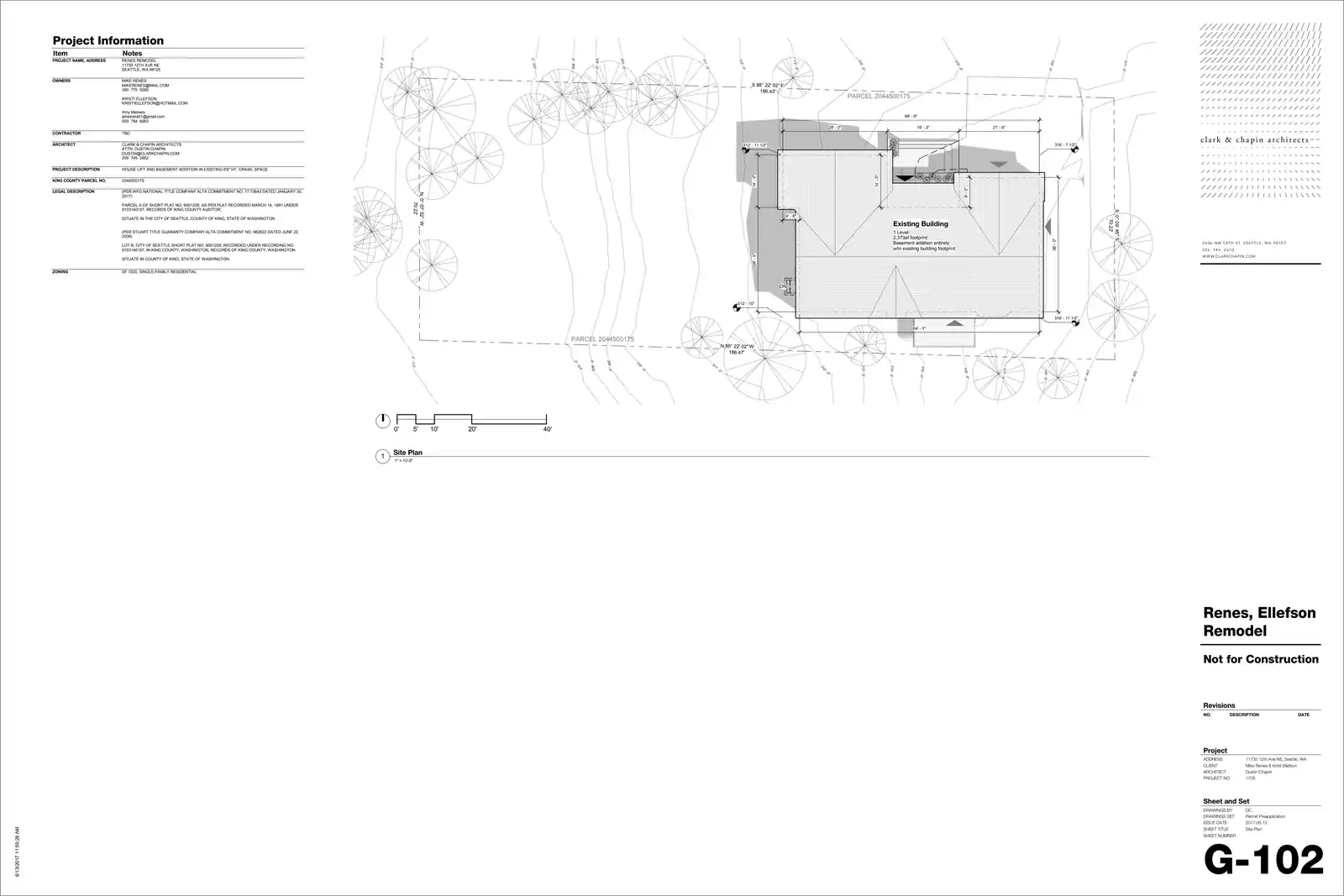 Site plan for 11735 12th Ave NE